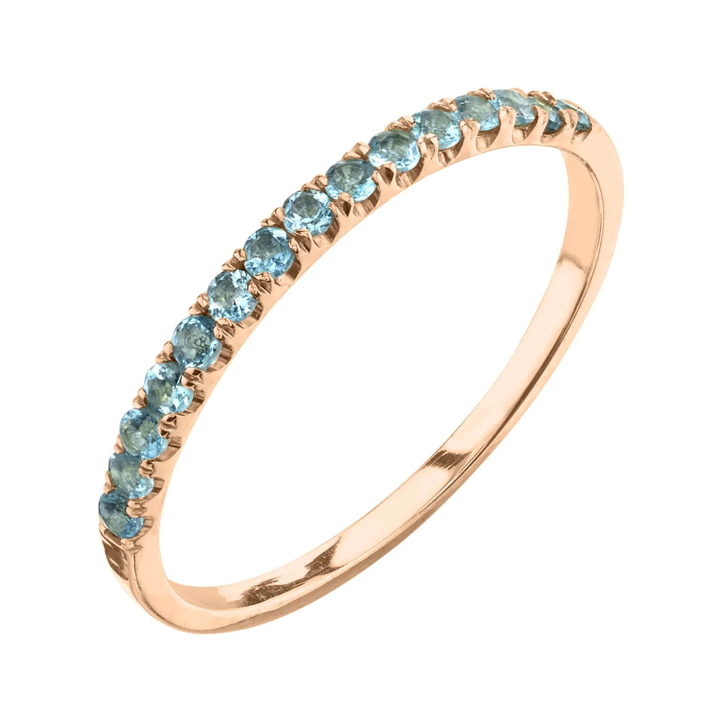 Aquamarine Pavé Ring - Image 4