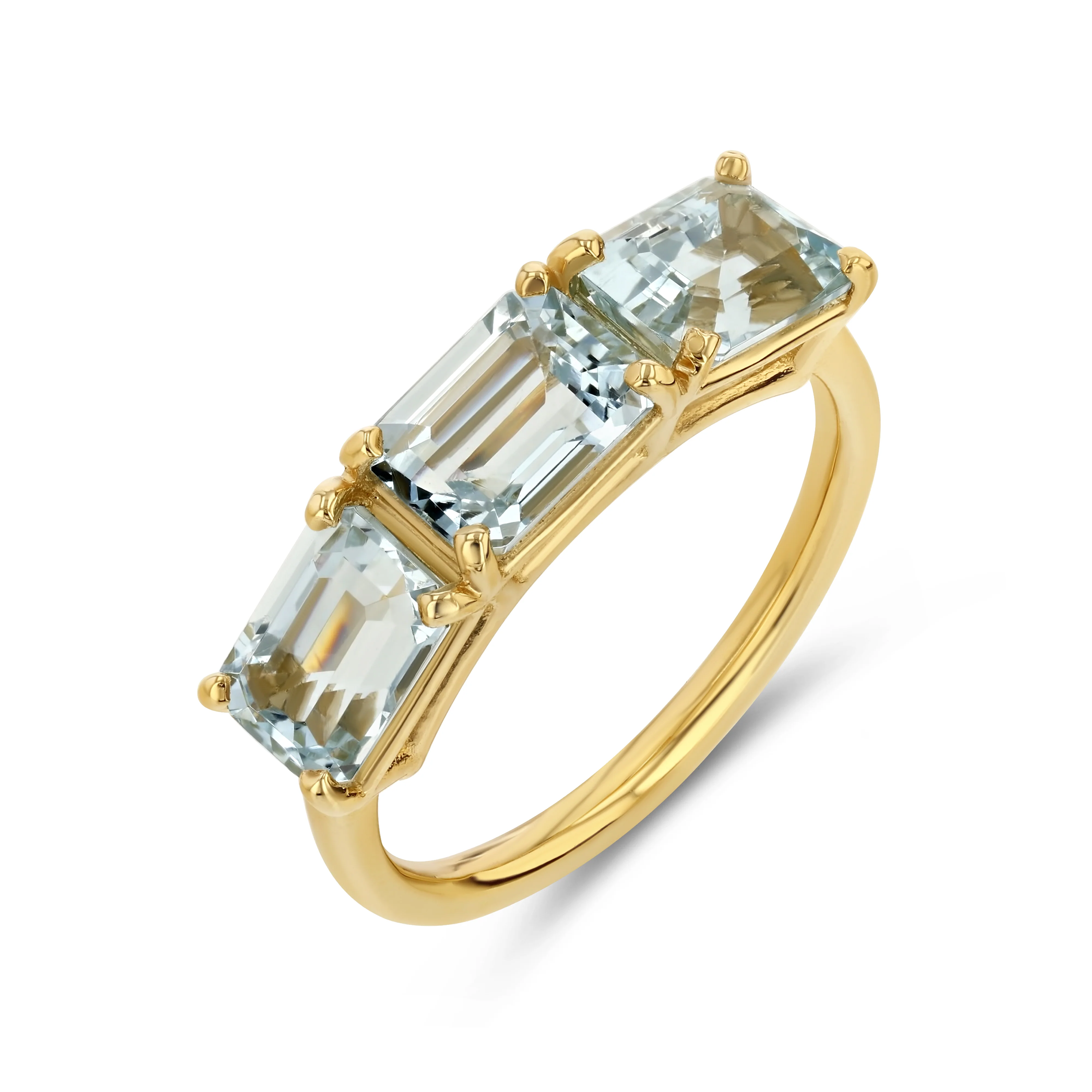 Aquamarine Rosa Birthstone Ring