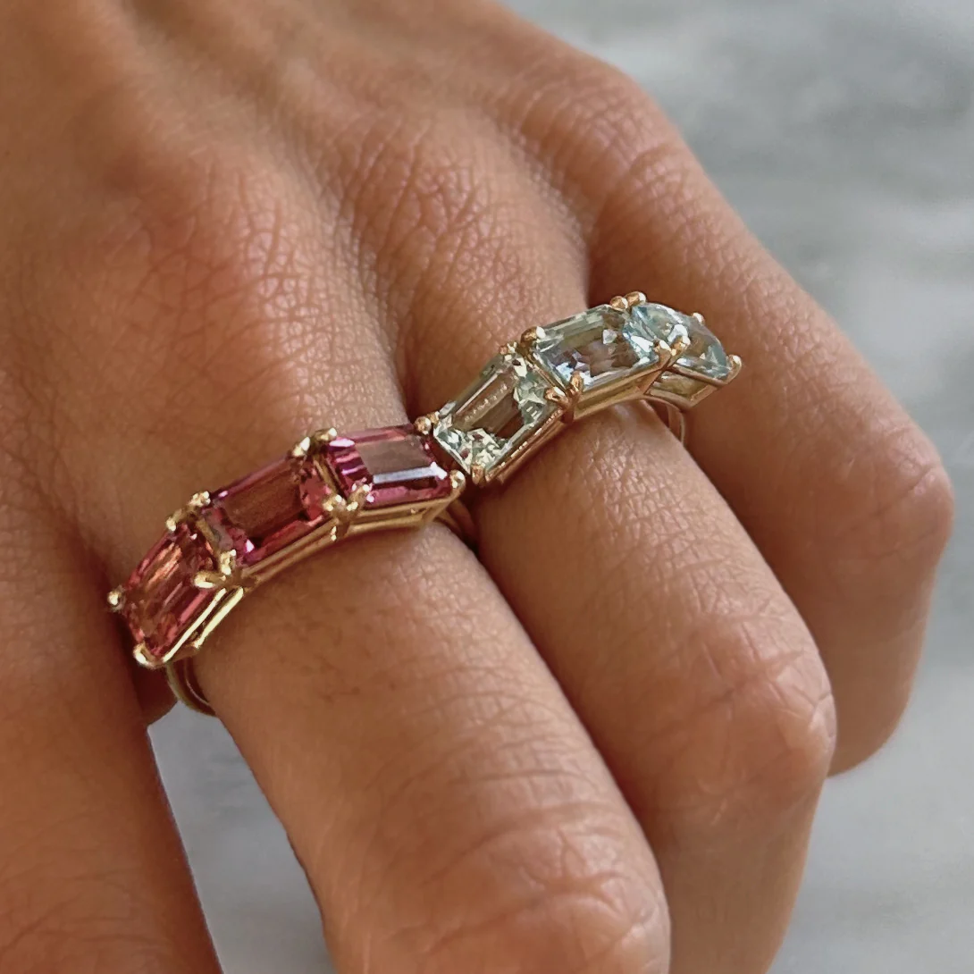Aquamarine Rosa Birthstone Ring - Image 3
