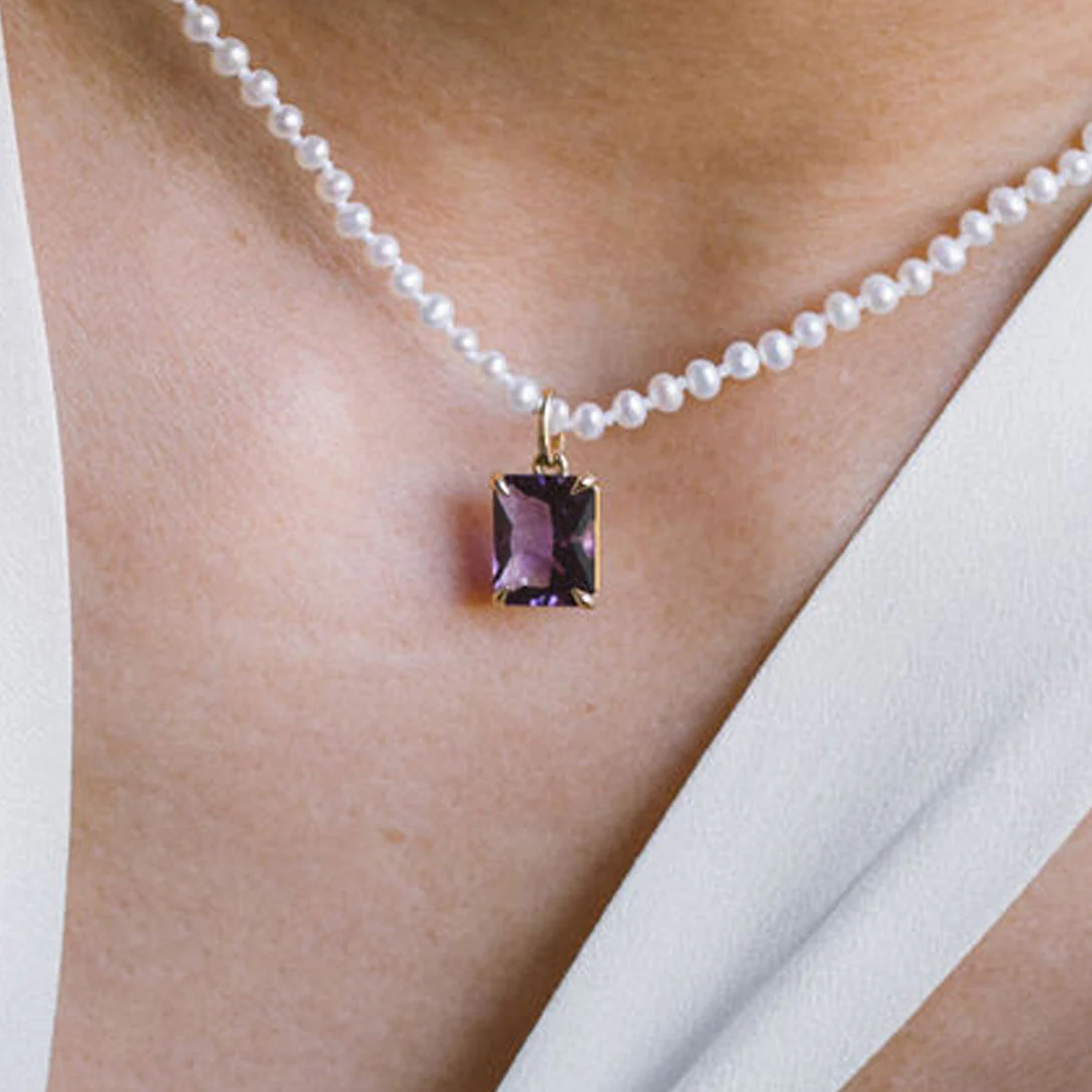 Arizona Amethyst Emerald Cut Charm - Image 3