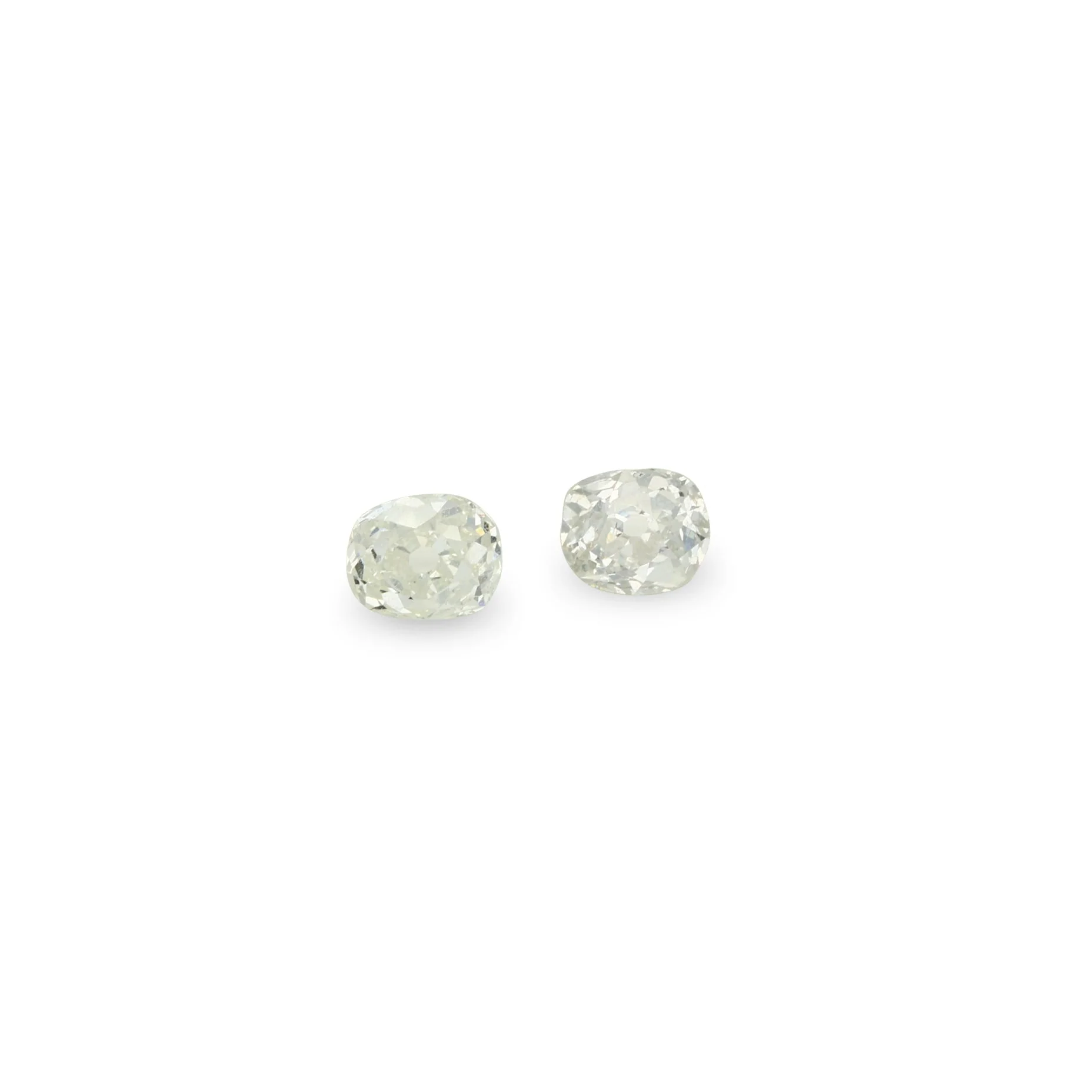 Bespoke 0.59ct Old Mine Diamond Pair
