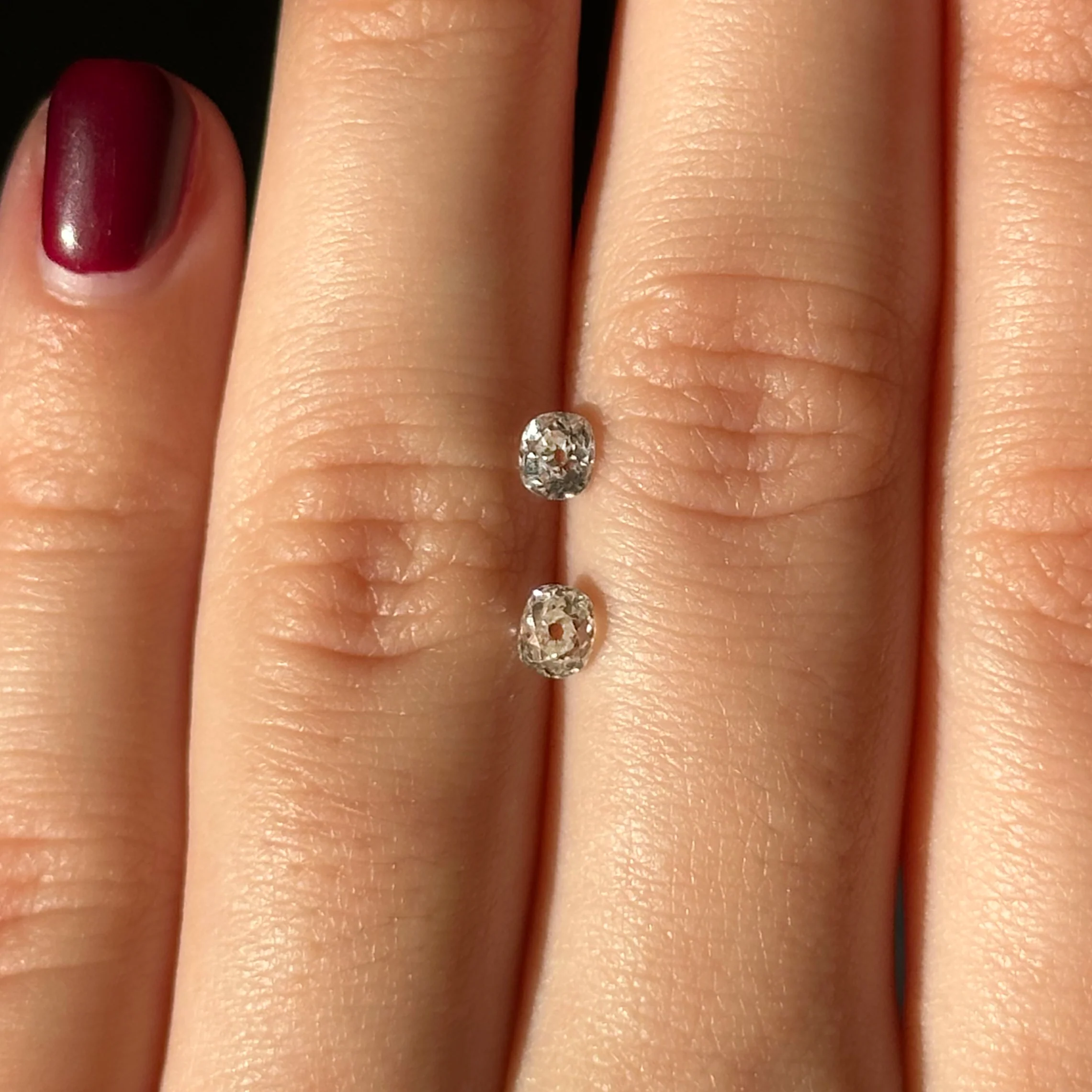 Bespoke 0.59ct Old Mine Diamond Pair - Image 3