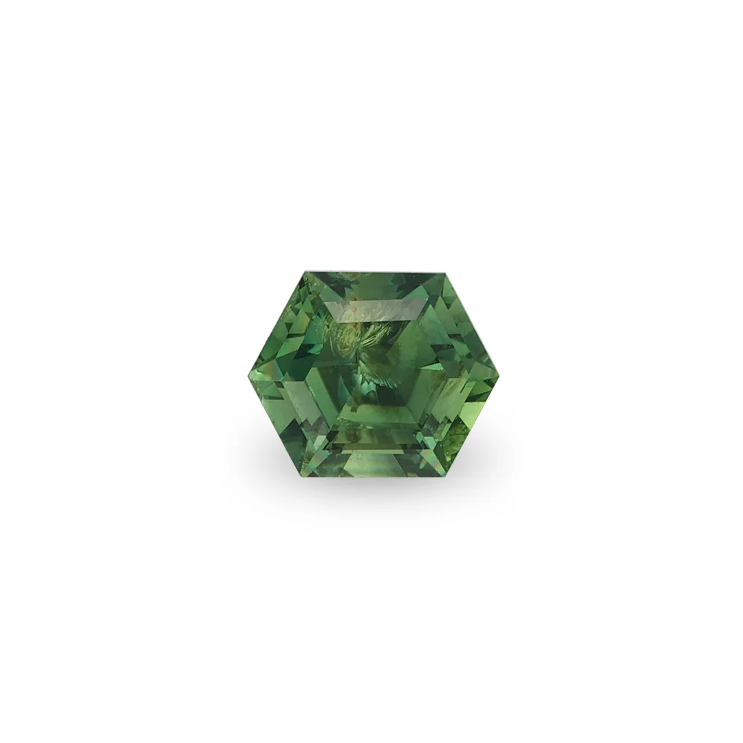Bespoke 0.94ct Green Sapphire Hexagon Cut