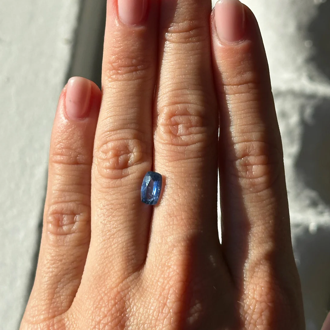Bespoke 1.11ct Sri Lankan Sapphire Cushion Cut - Image 2