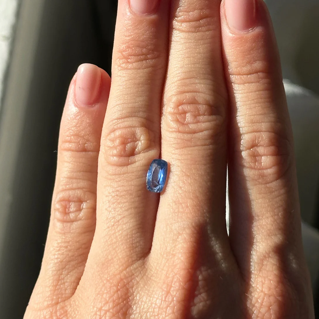 Bespoke 1.11ct Sri Lankan Sapphire Cushion Cut - Image 3