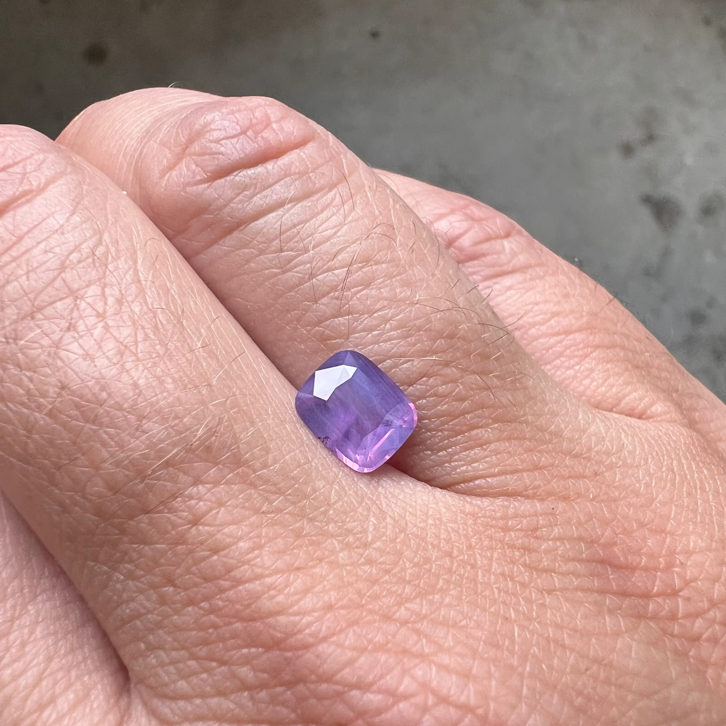 Bespoke 1.67ct Purple Pink Sapphire Cushion Cut - Image 3