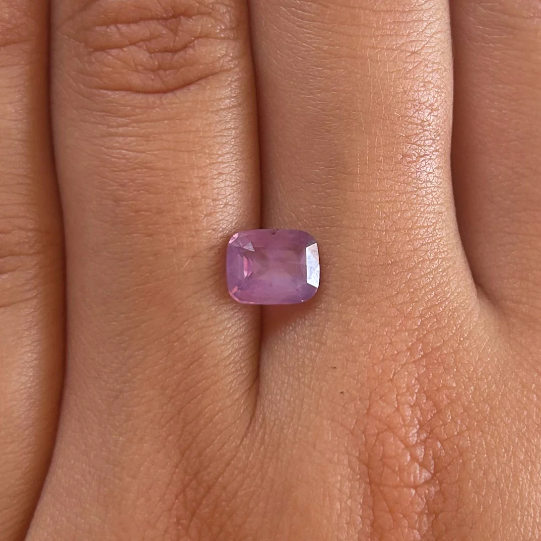 Bespoke 1.67ct Purple Pink Sapphire Cushion Cut - Image 5
