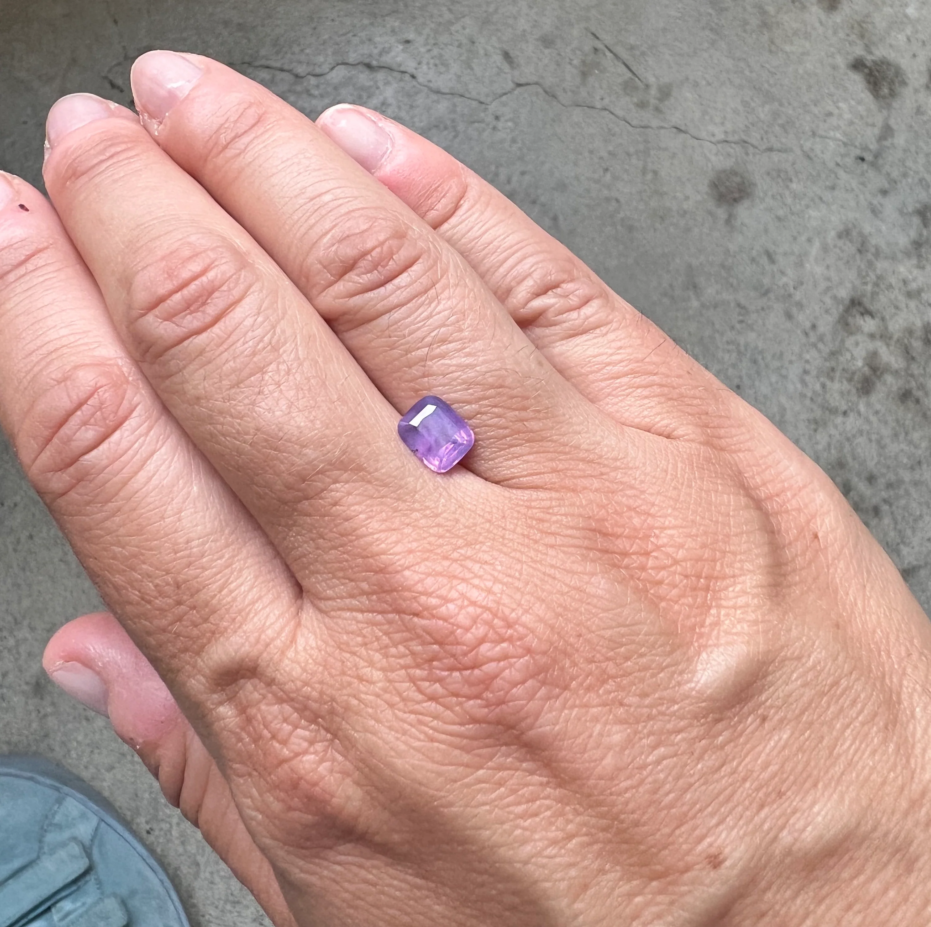 Bespoke 1.67ct Purple Pink Sapphire Cushion Cut - Image 7