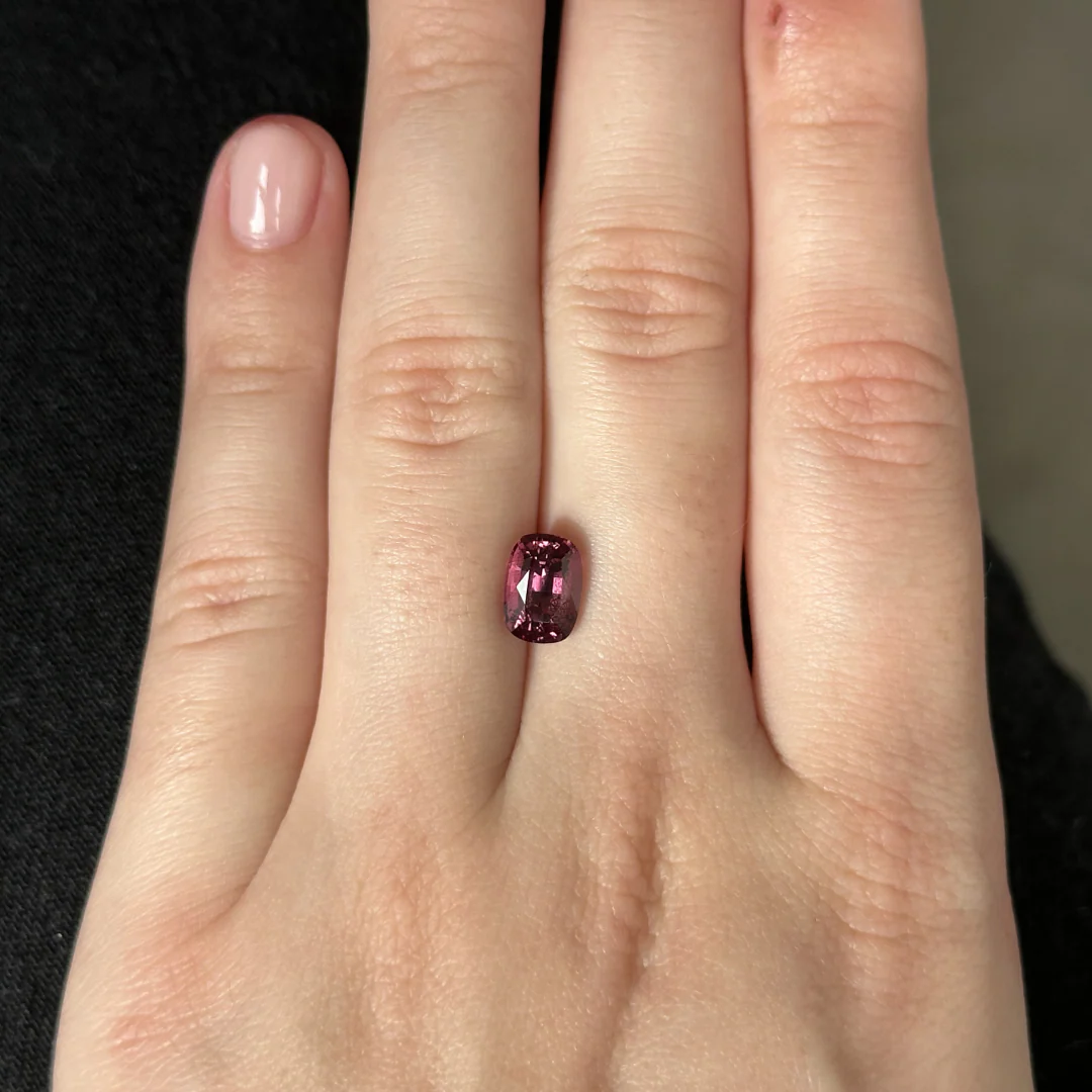 Bespoke 2.38ct Raspberry Spinel Cushion Cut - Image 2