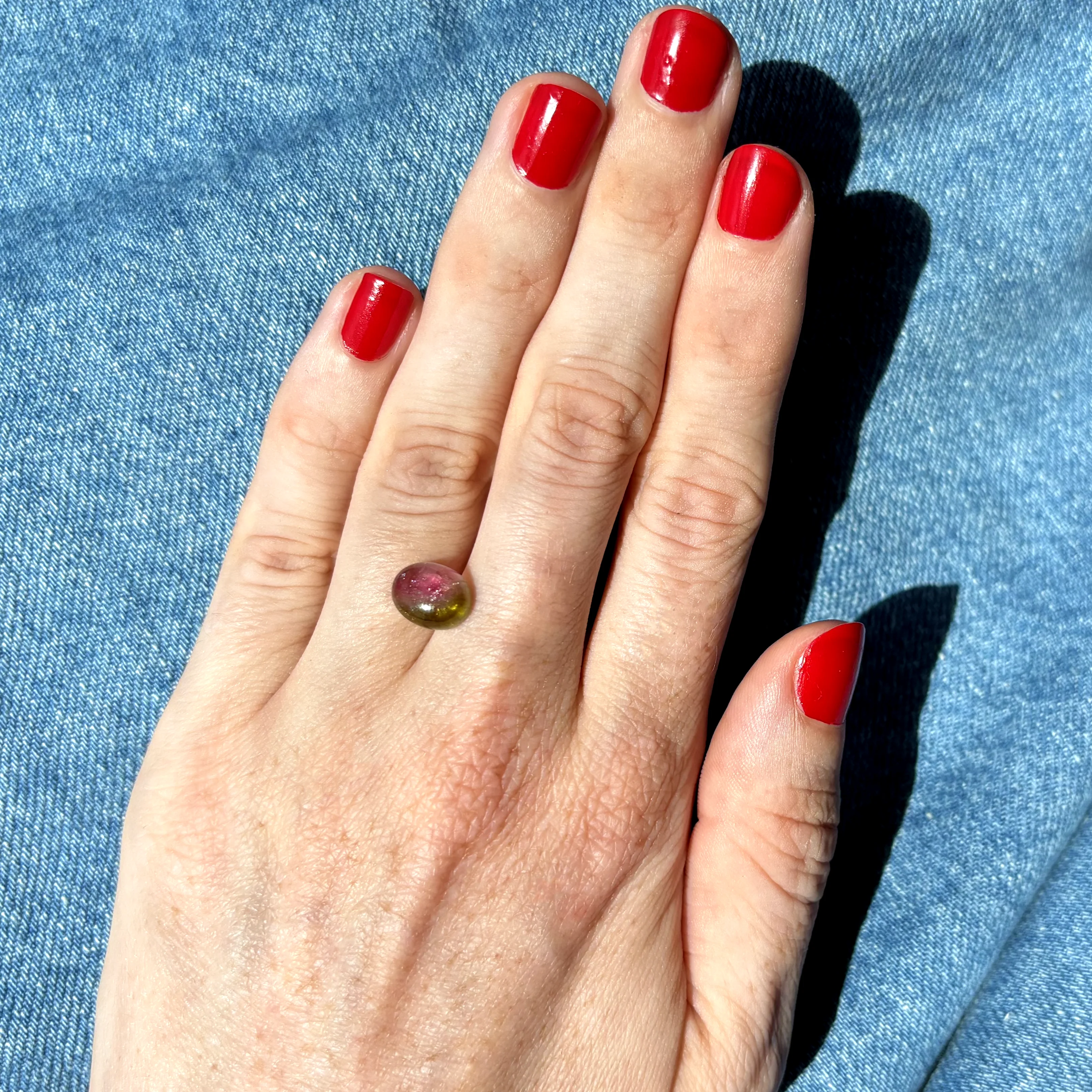 Bespoke 3.54ct Watermelon Tourmaline Cabochon - Image 2