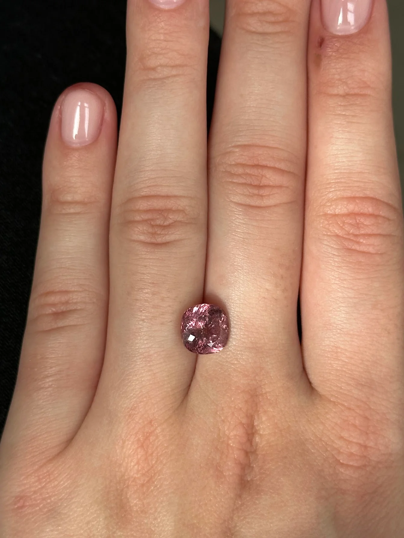 Bespoke 3.64ct Purplish-Pink Rhodolite Garnet Cushion Cut - Image 2
