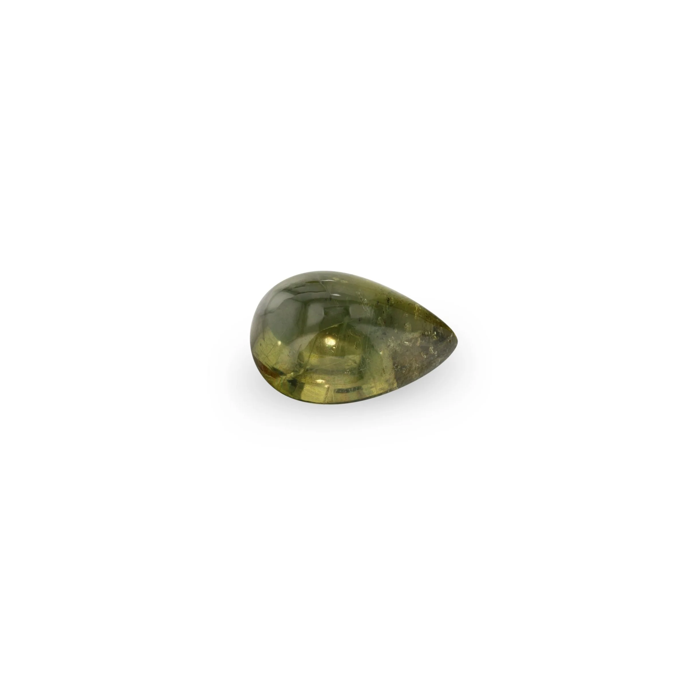 Bespoke 6.40ct Green Sapphire Cabochon Pear Cut