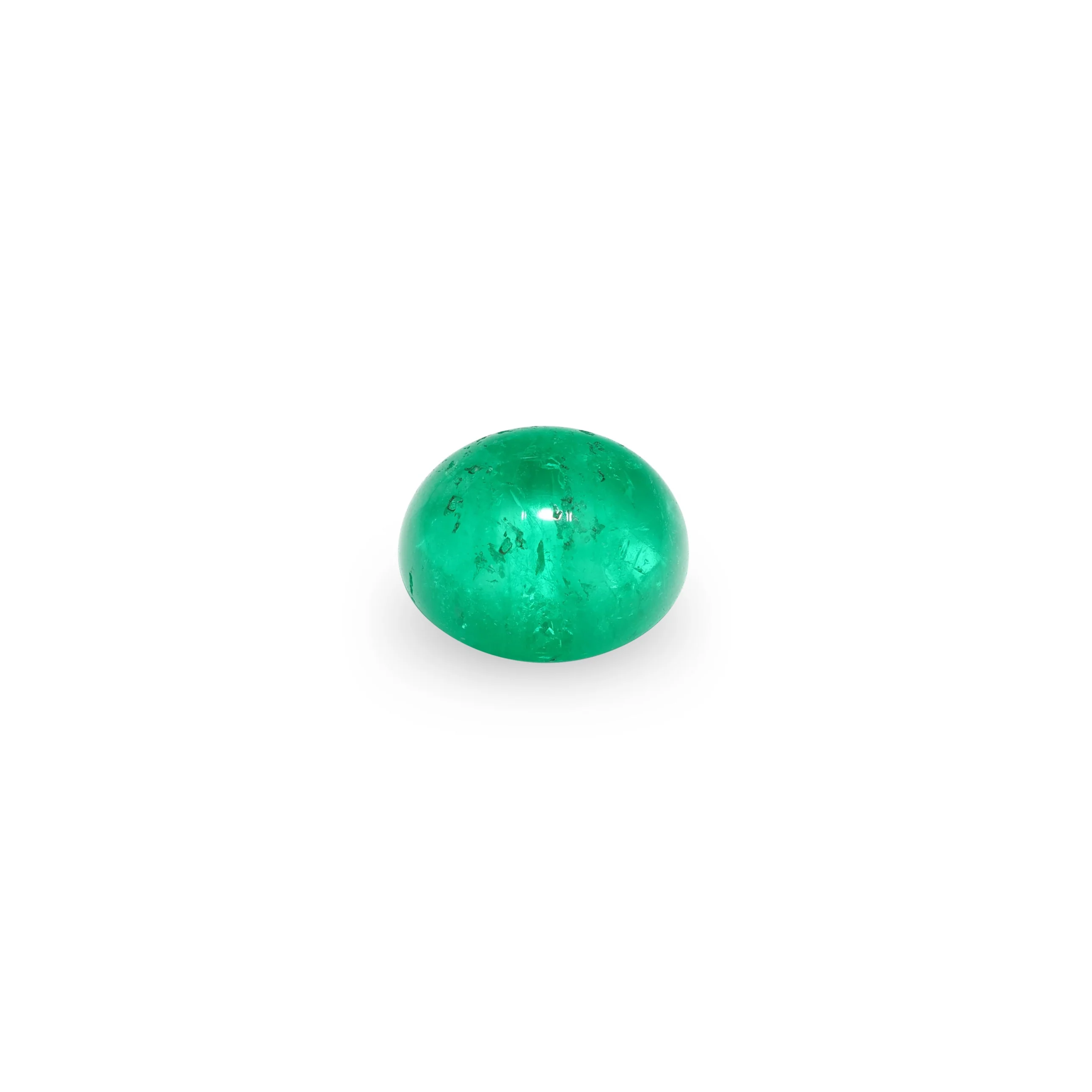 Bespoke 6.63ct Muzo Emerald Oval Cabochon