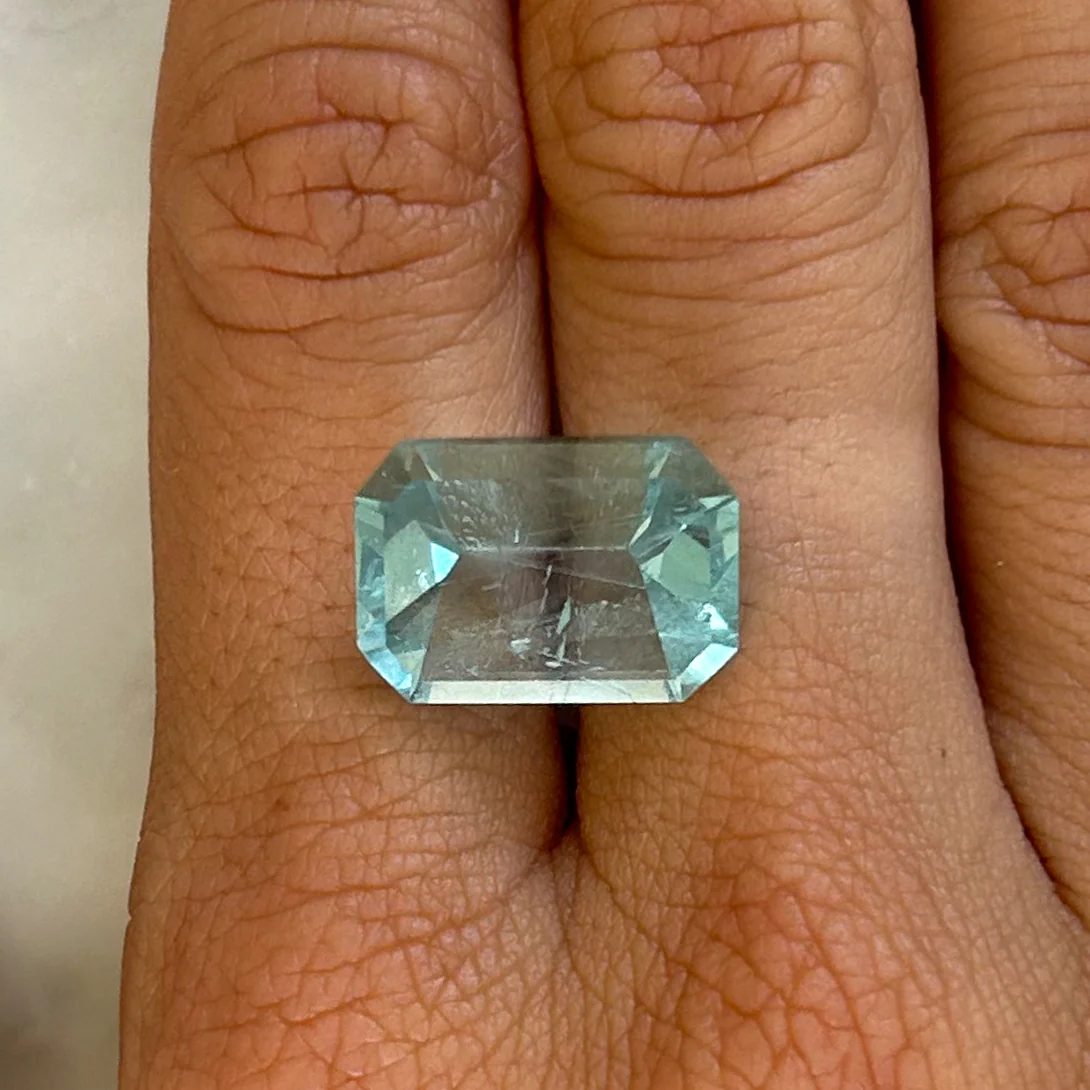 Bespoke 9.11ct Aquamarine Mirror Cut - Image 3