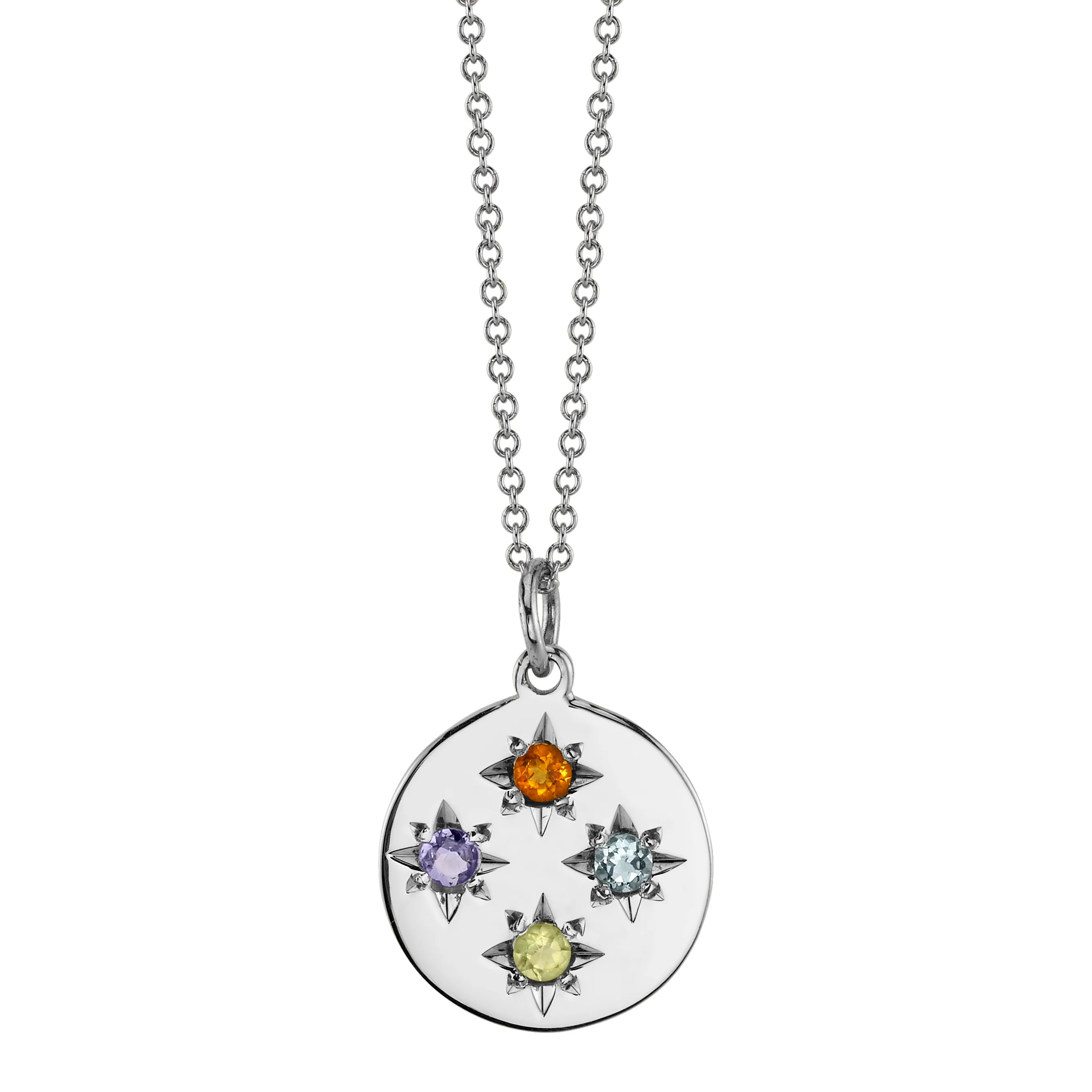 Birthstone Compass Charm 4 Stones - Image 4