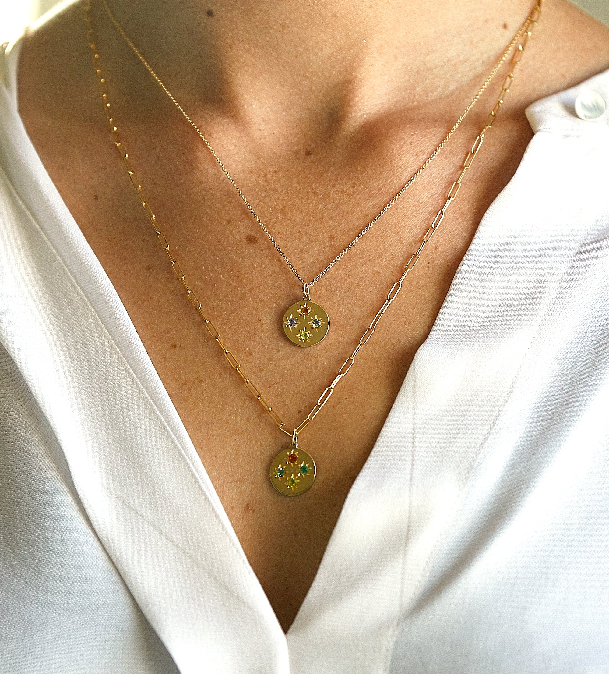 Birthstone Compass Charm 4 Stones - Image 7