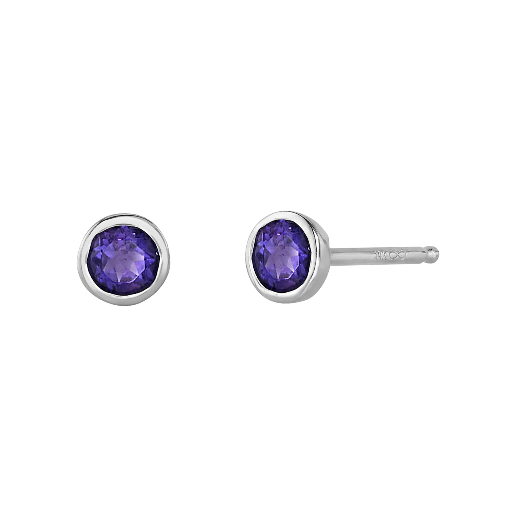 Amethyst Birthstone Earrings - Image 3
