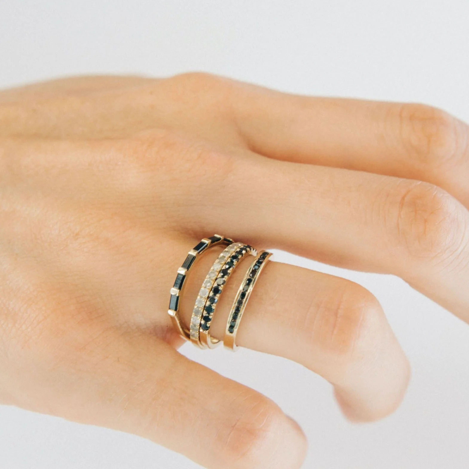 Black Diamond Baguette Ring - Image 5