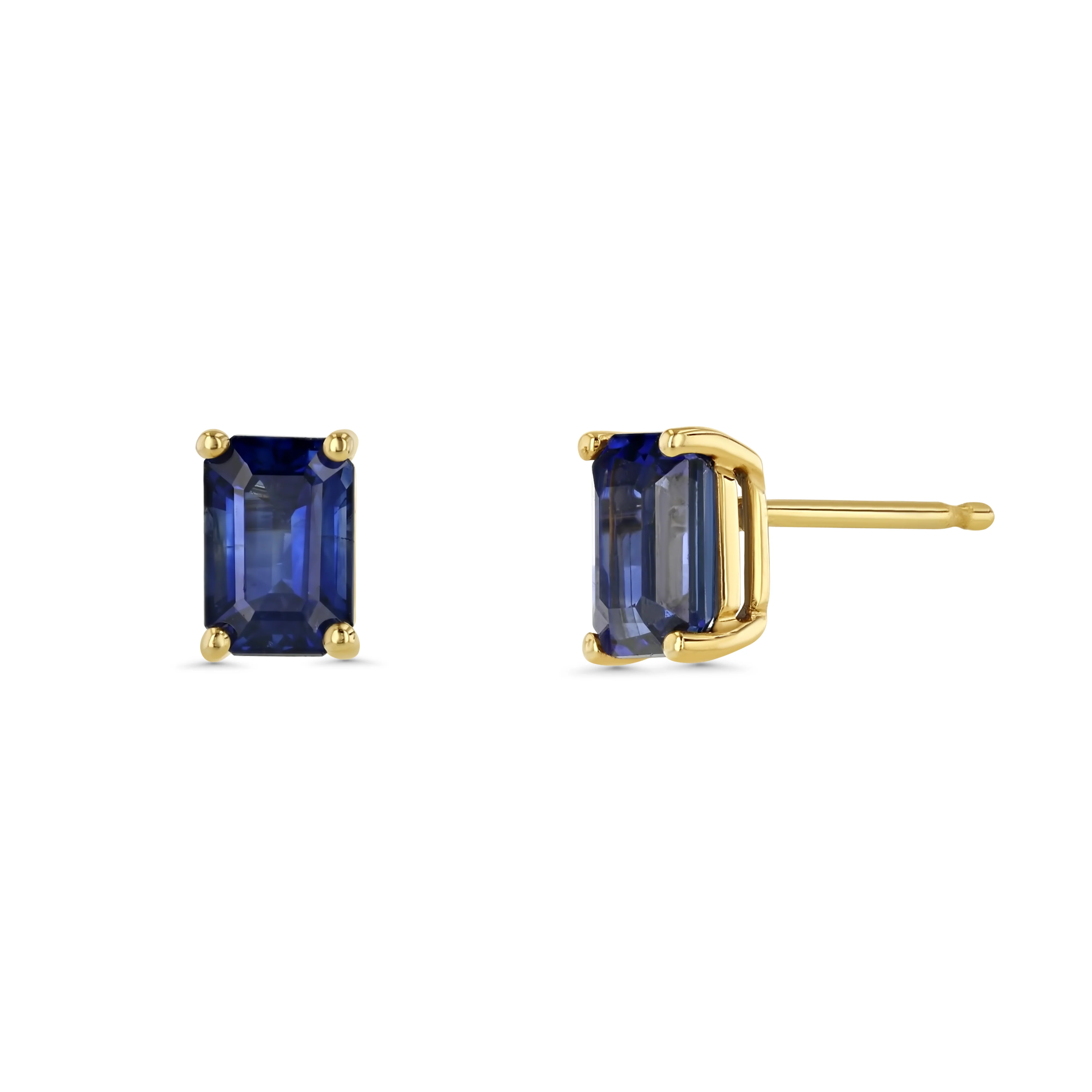 1.75ct Blue Sapphire Prong Set Earrings