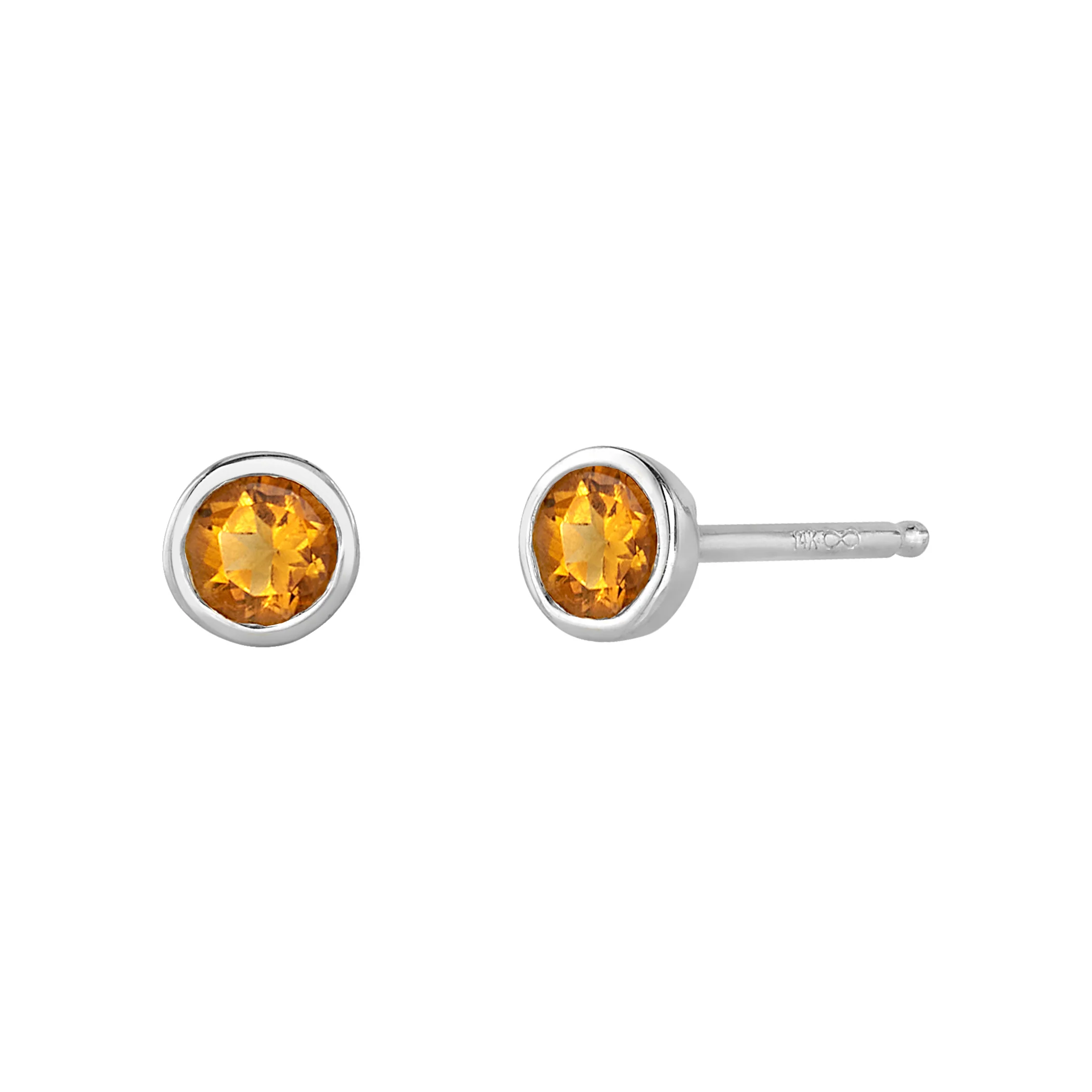 Citrine Birthstone Earrings - Image 3