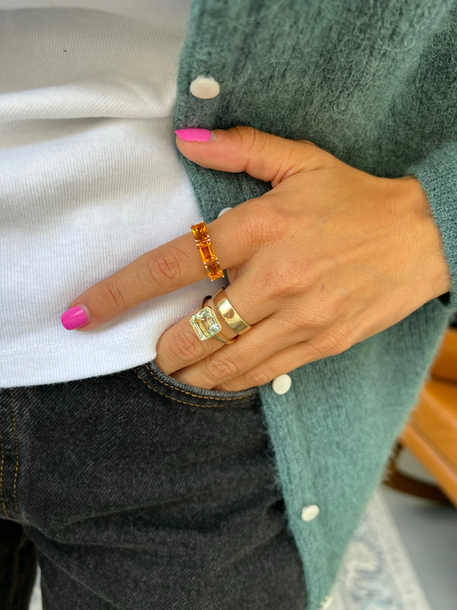 Citrine Rosa Birthstone Ring - Image 3