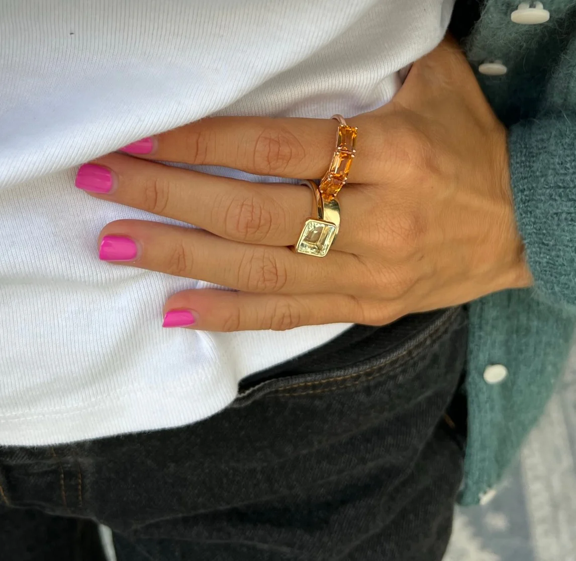 Citrine Rosa Birthstone Ring - Image 4