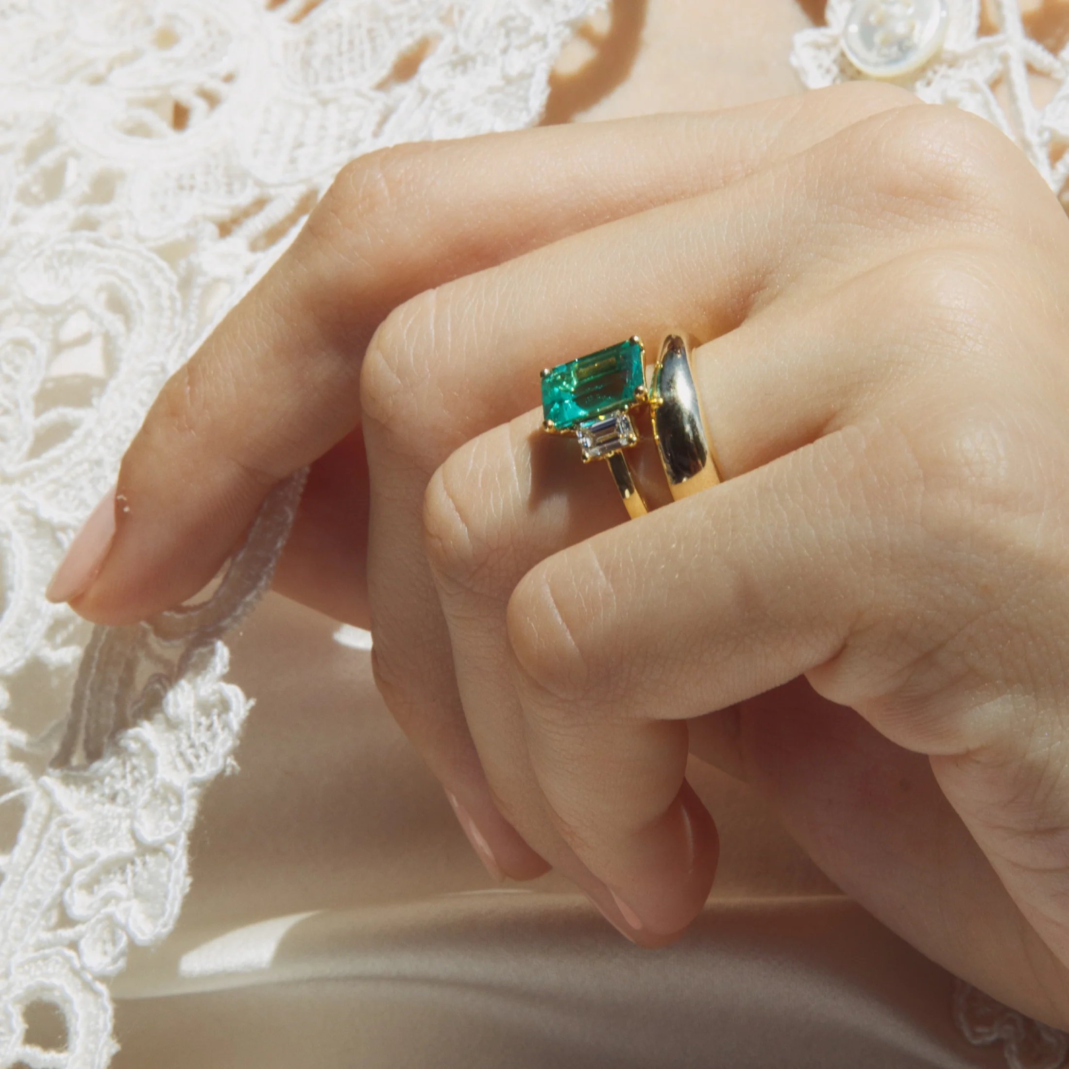 Cloud Shadow Wedding Band - Image 3