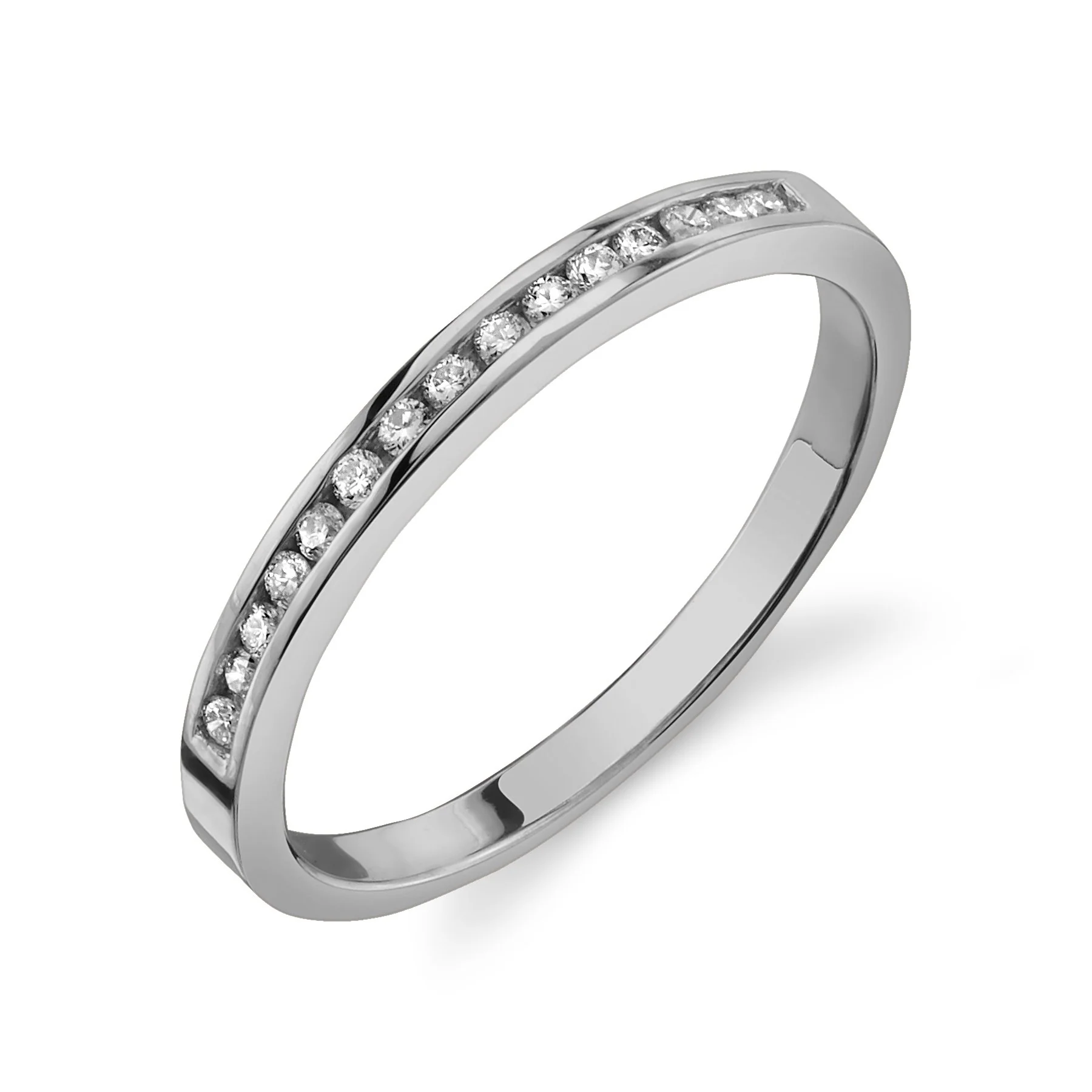Diamond Channel Wedding Band - Image 3