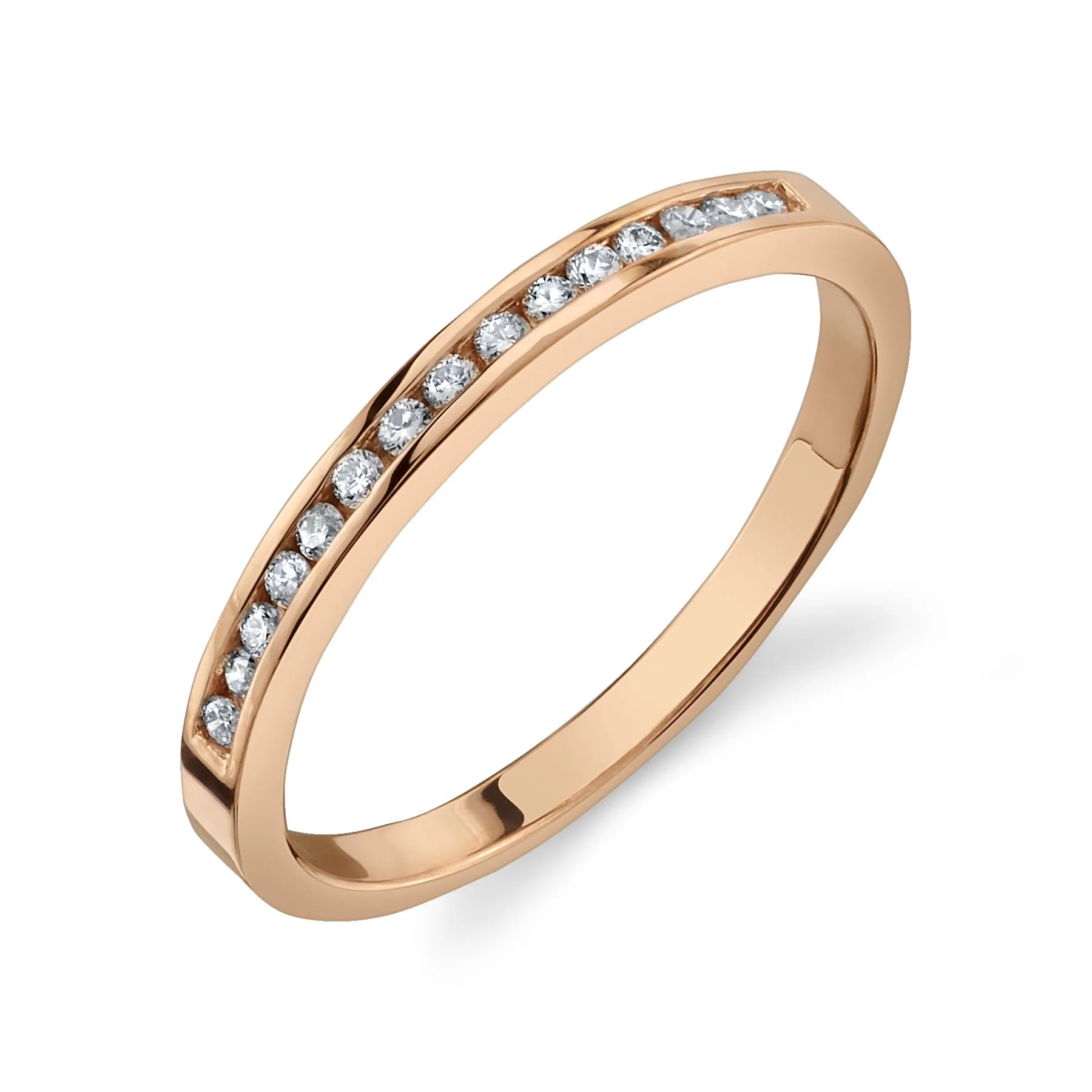 Diamond Channel Wedding Band - Image 4