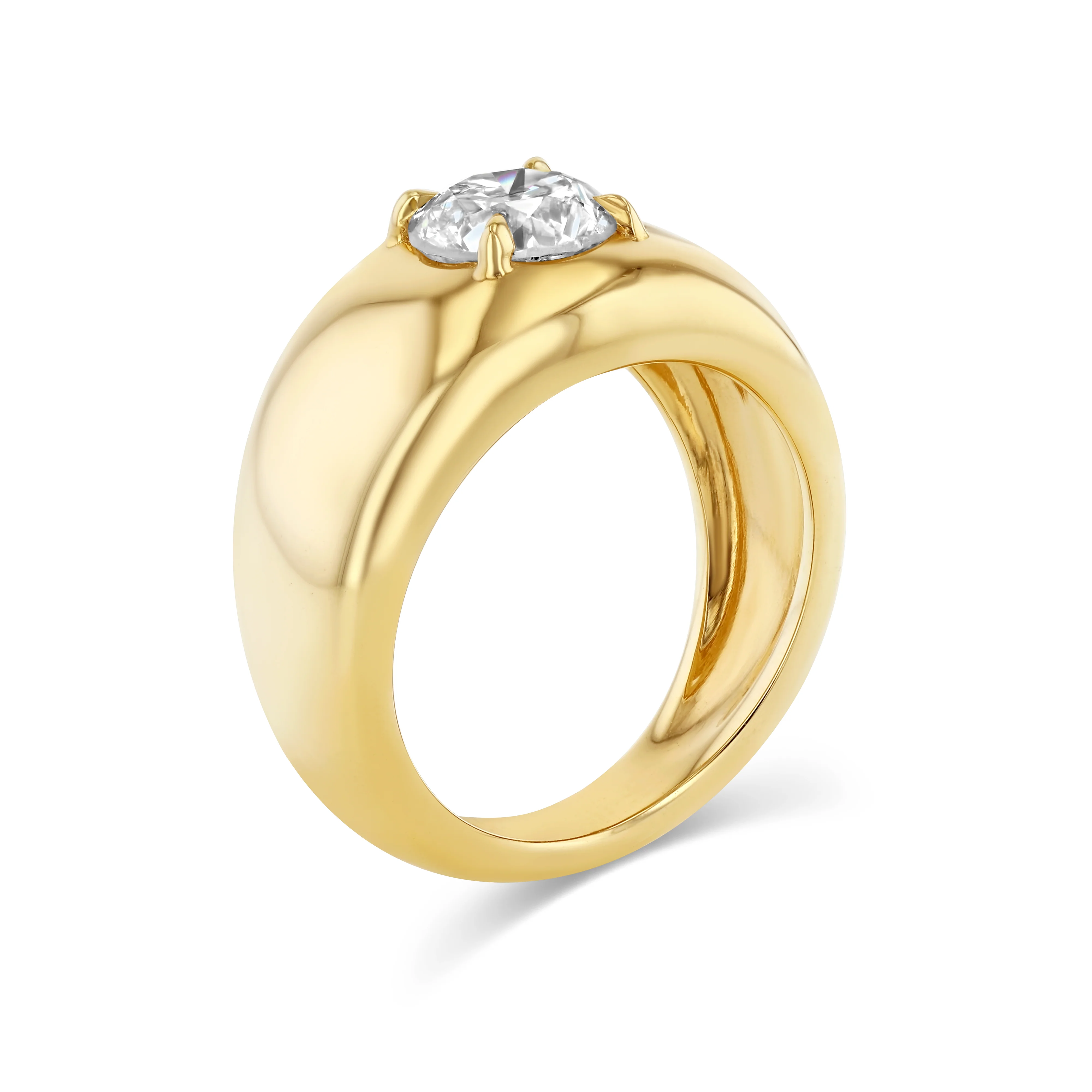 1.00ct Round Diamond Cloud Ring - Image 2