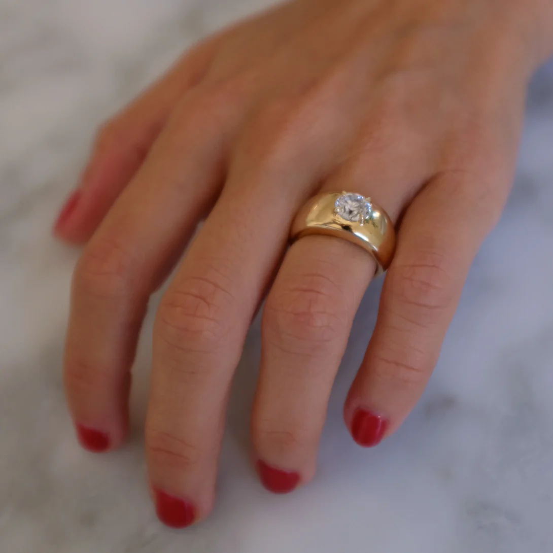 1.00ct Round Diamond Cloud Ring - Image 4