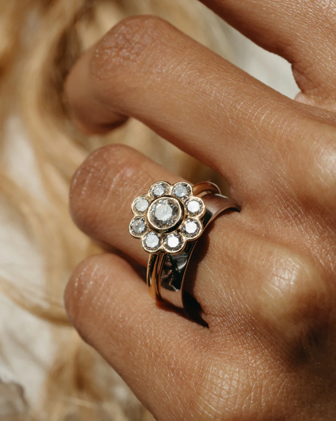 Diamond Flower Ring - Image 2