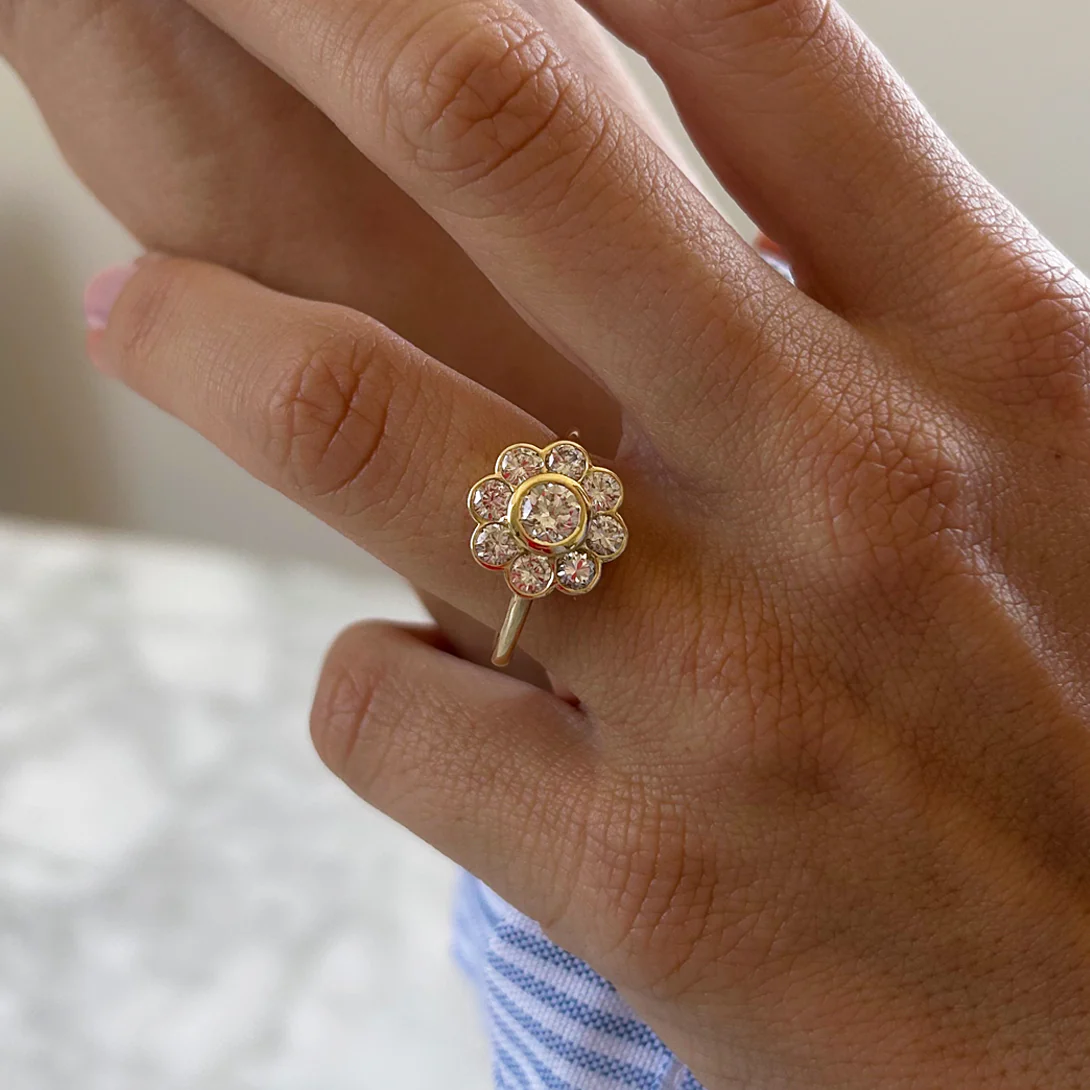 Diamond Flower Ring - Image 4