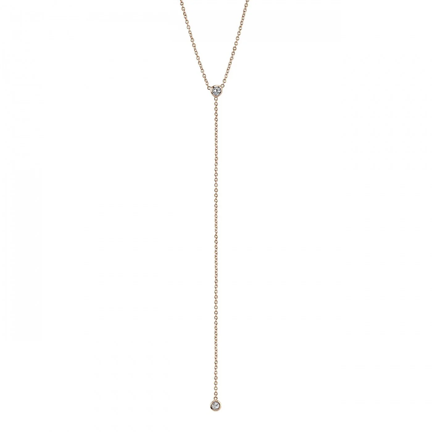 Diamond Lariat Necklace - Image 4