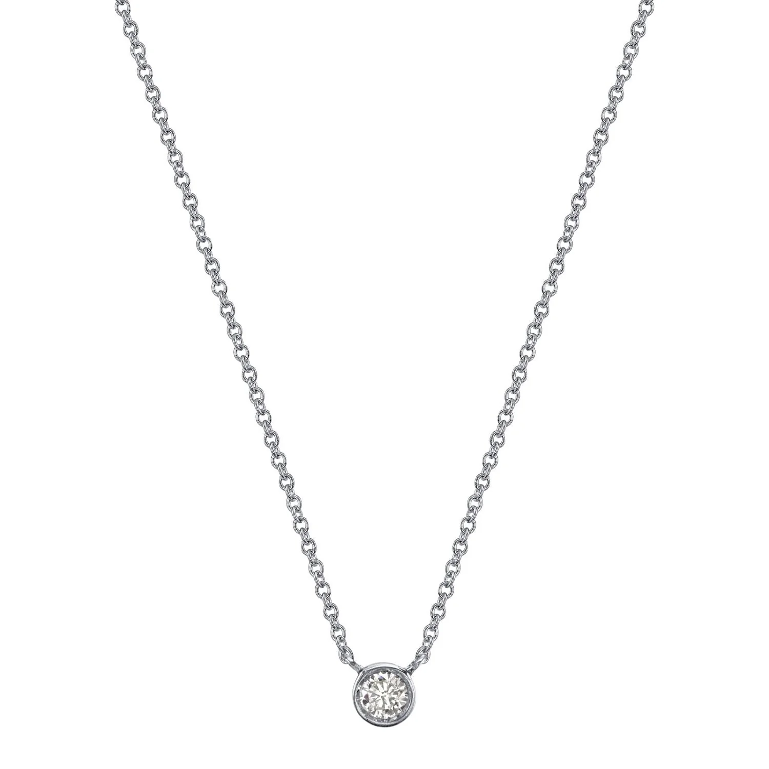 Diamond Solitaire Necklace - Image 4
