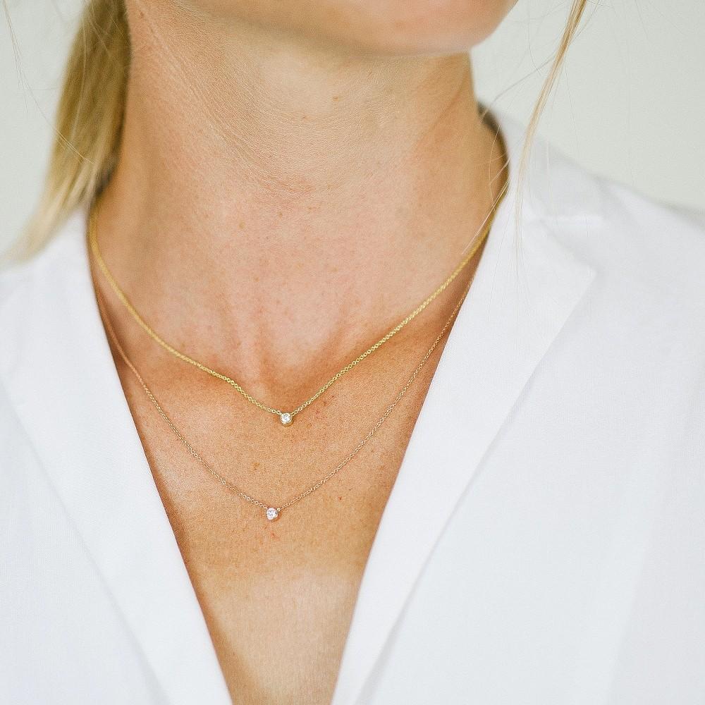 Diamond Solitaire Necklace - Image 5