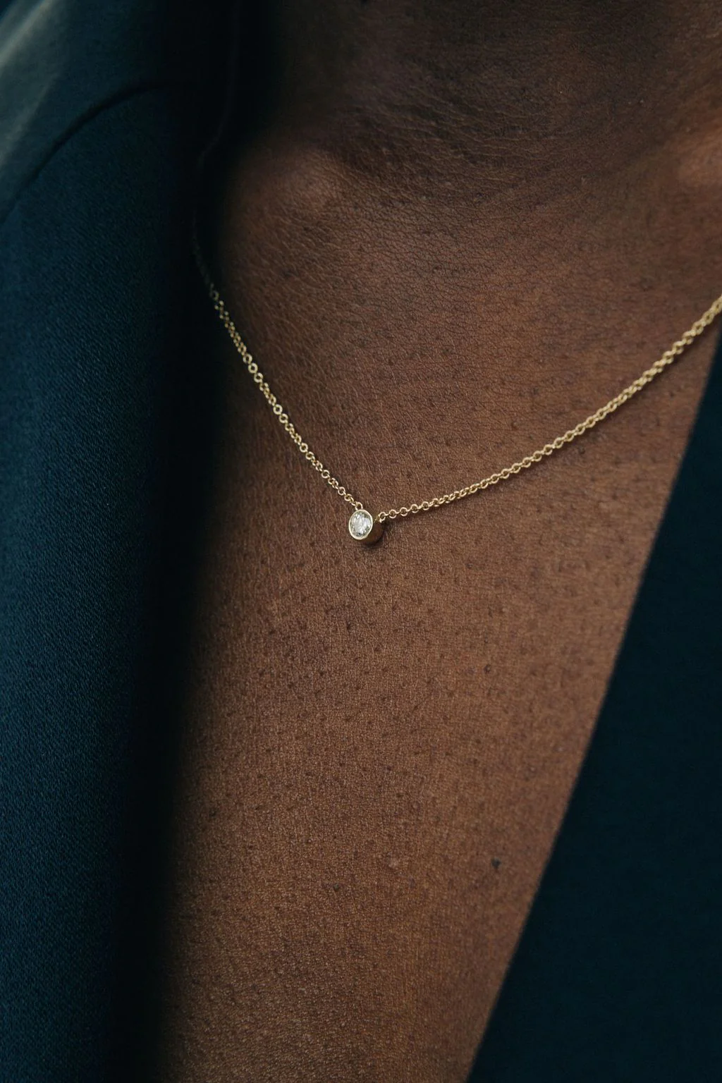 Diamond Solitaire Necklace - Image 7