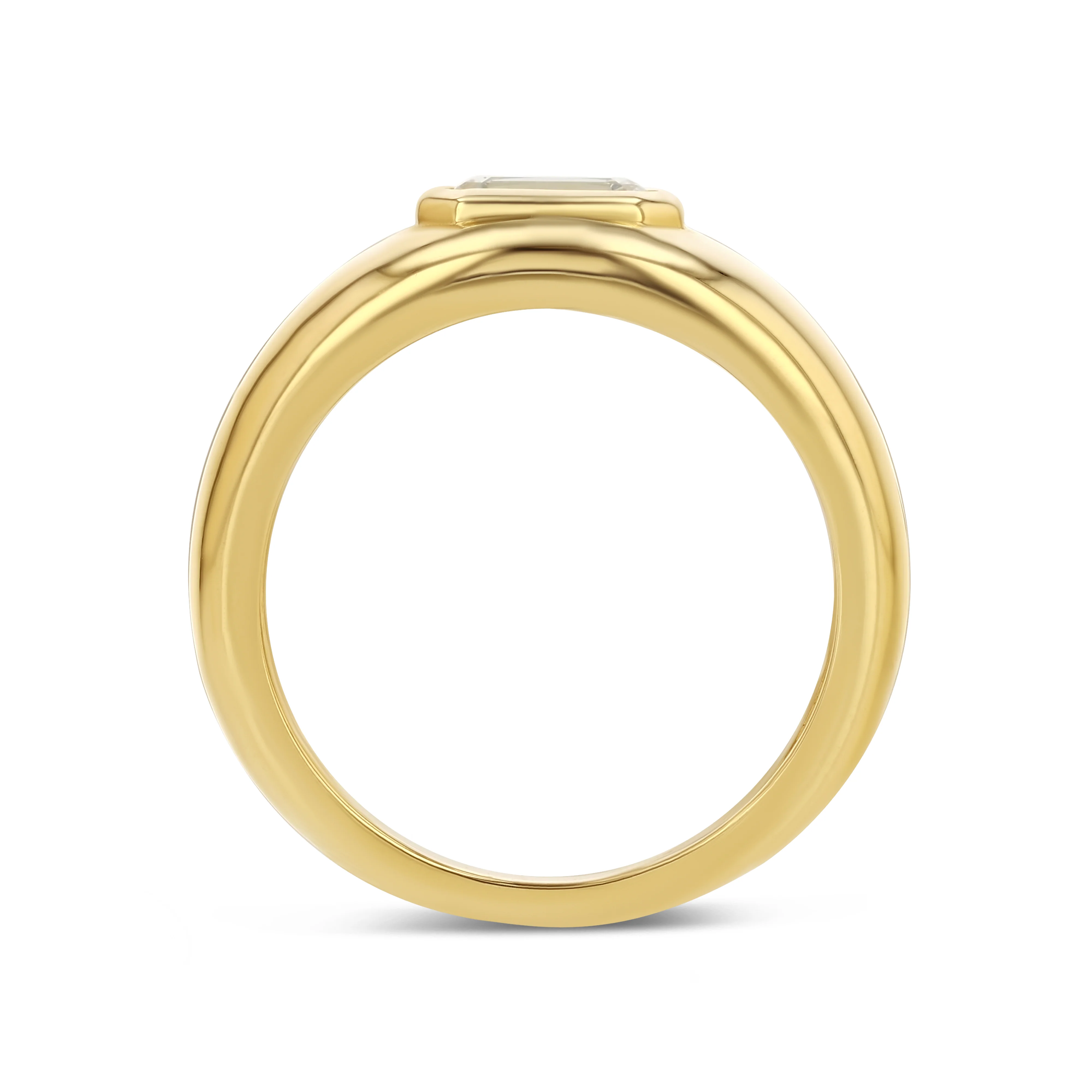EMERALD CUT DIAMOND BEZEL CLOUD RING - Image 2