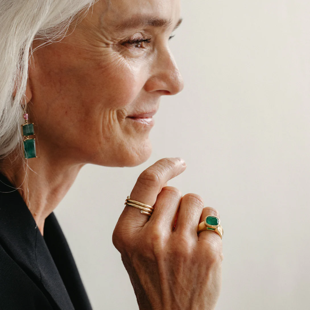 Zambian Emerald Dune Ring - Image 4