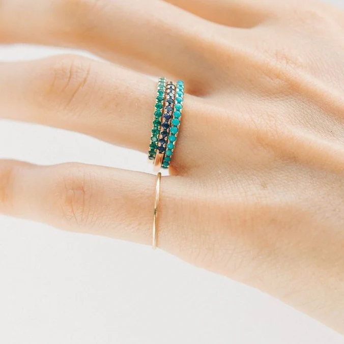 Emerald Pavé Ring - Image 6