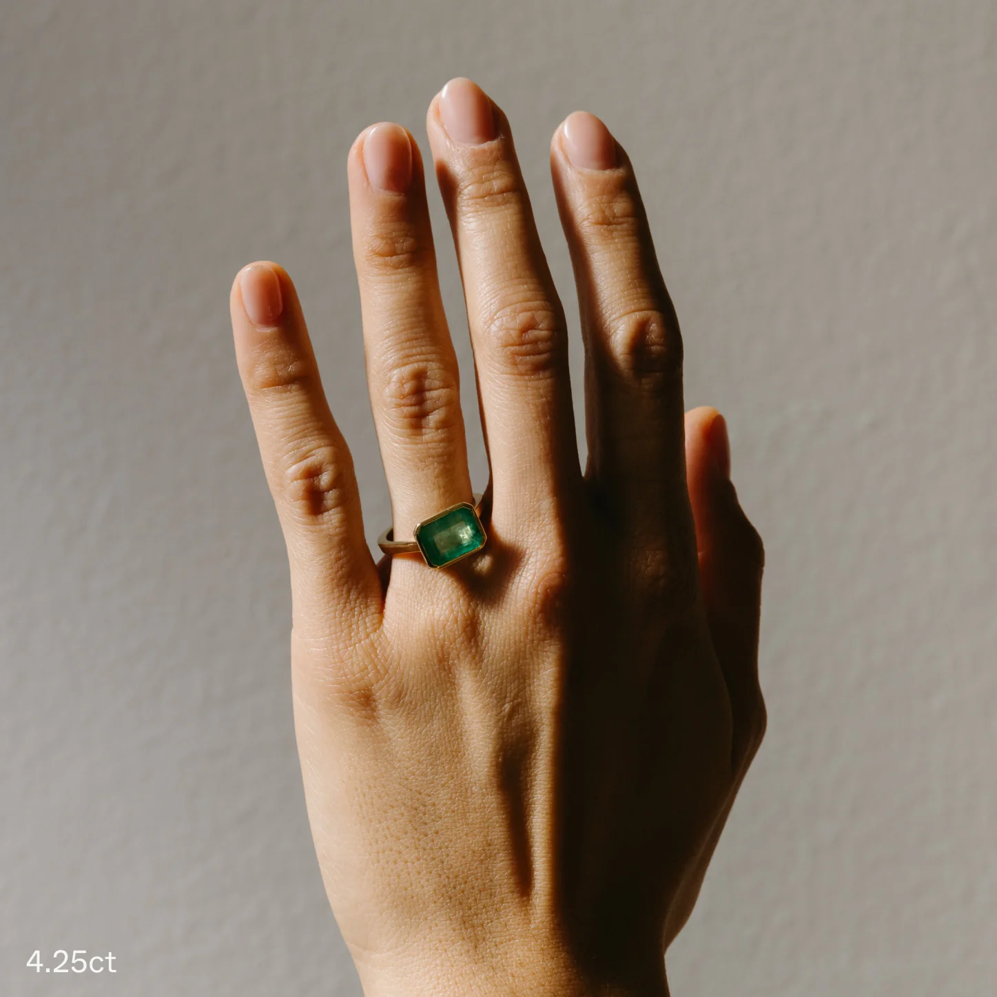 Emerald Solitaire Ring - Image 5