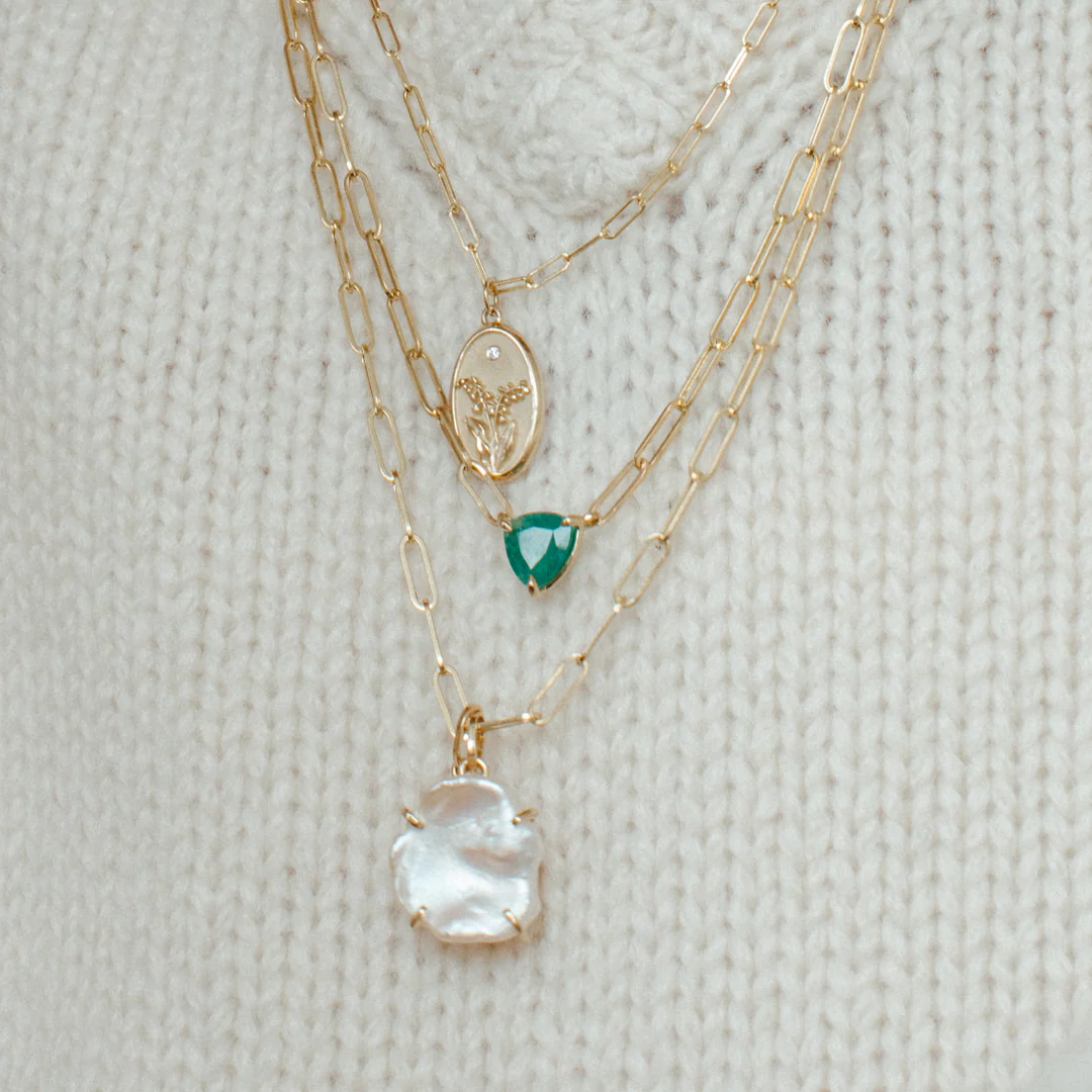 1.96ct Emerald Trilliant Necklace - Image 3