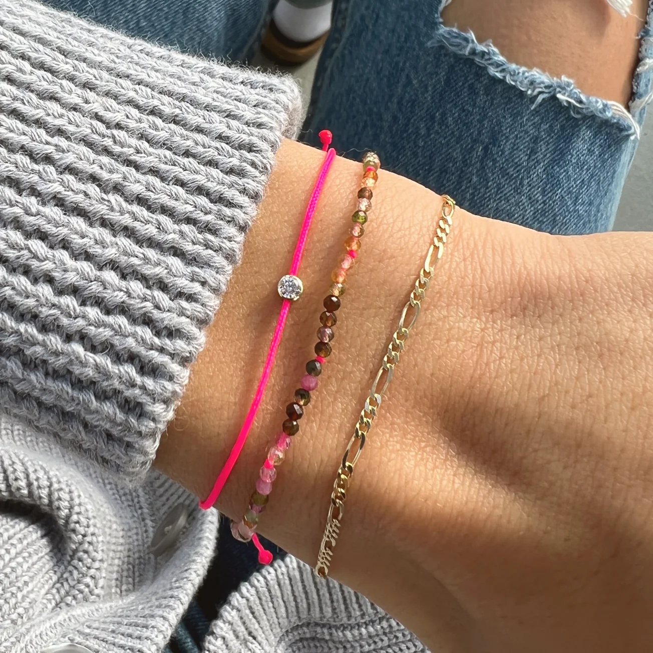 Figaro Chain Bracelet - Image 3