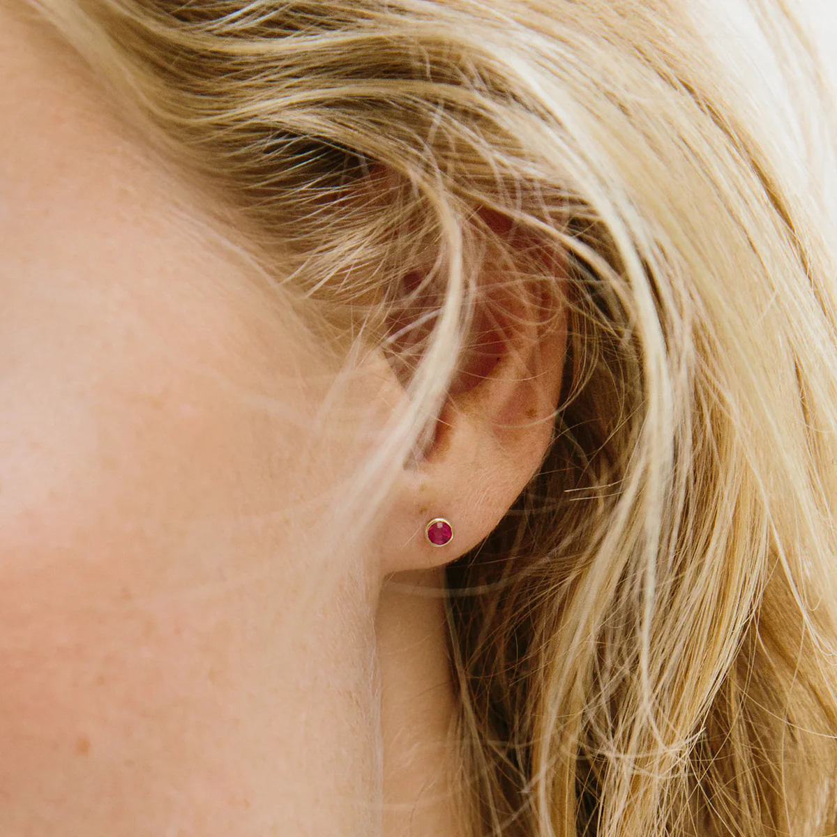 Garnet Birthstone Earrings - Image 5