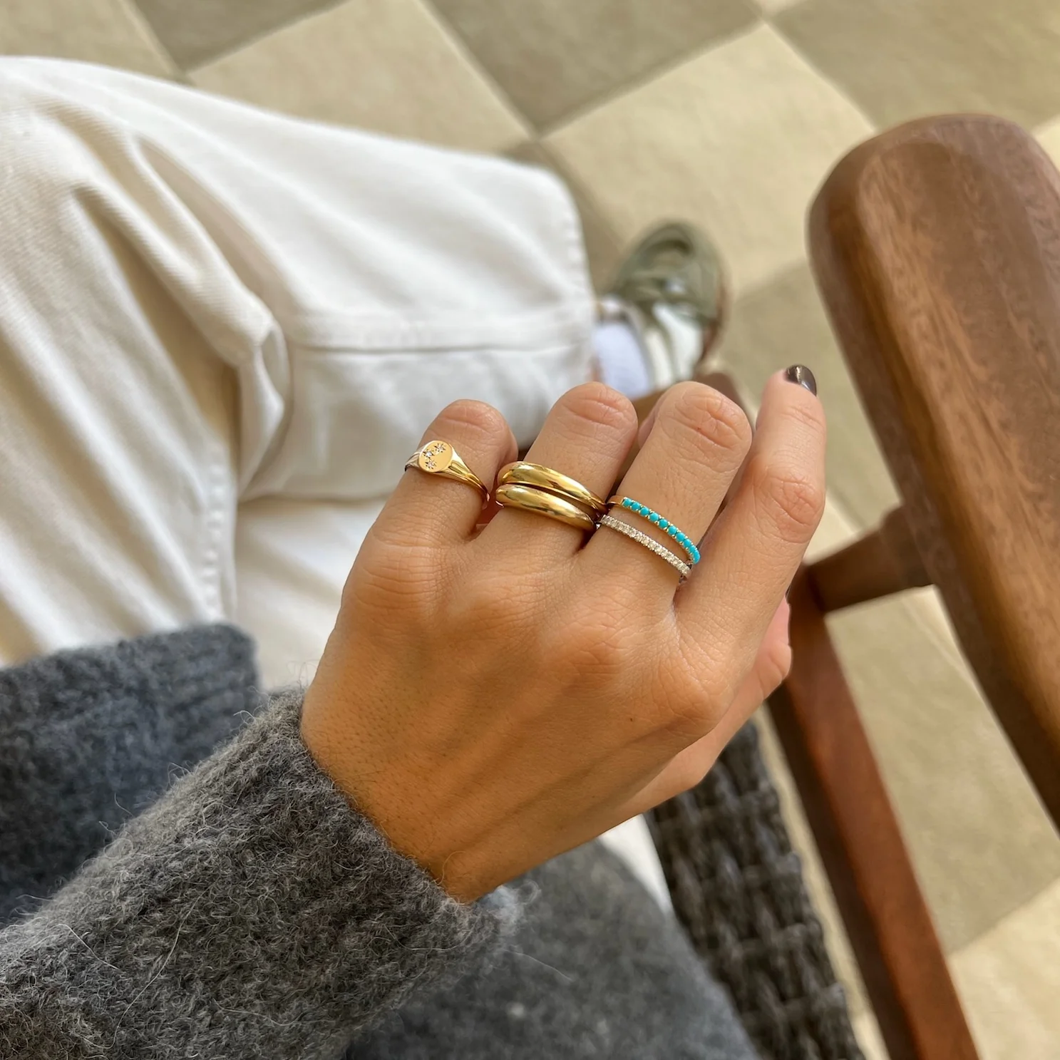 Gold Dome Ring - Image 3