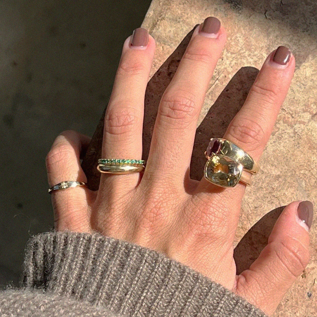 Gold Dome Ring - Image 8
