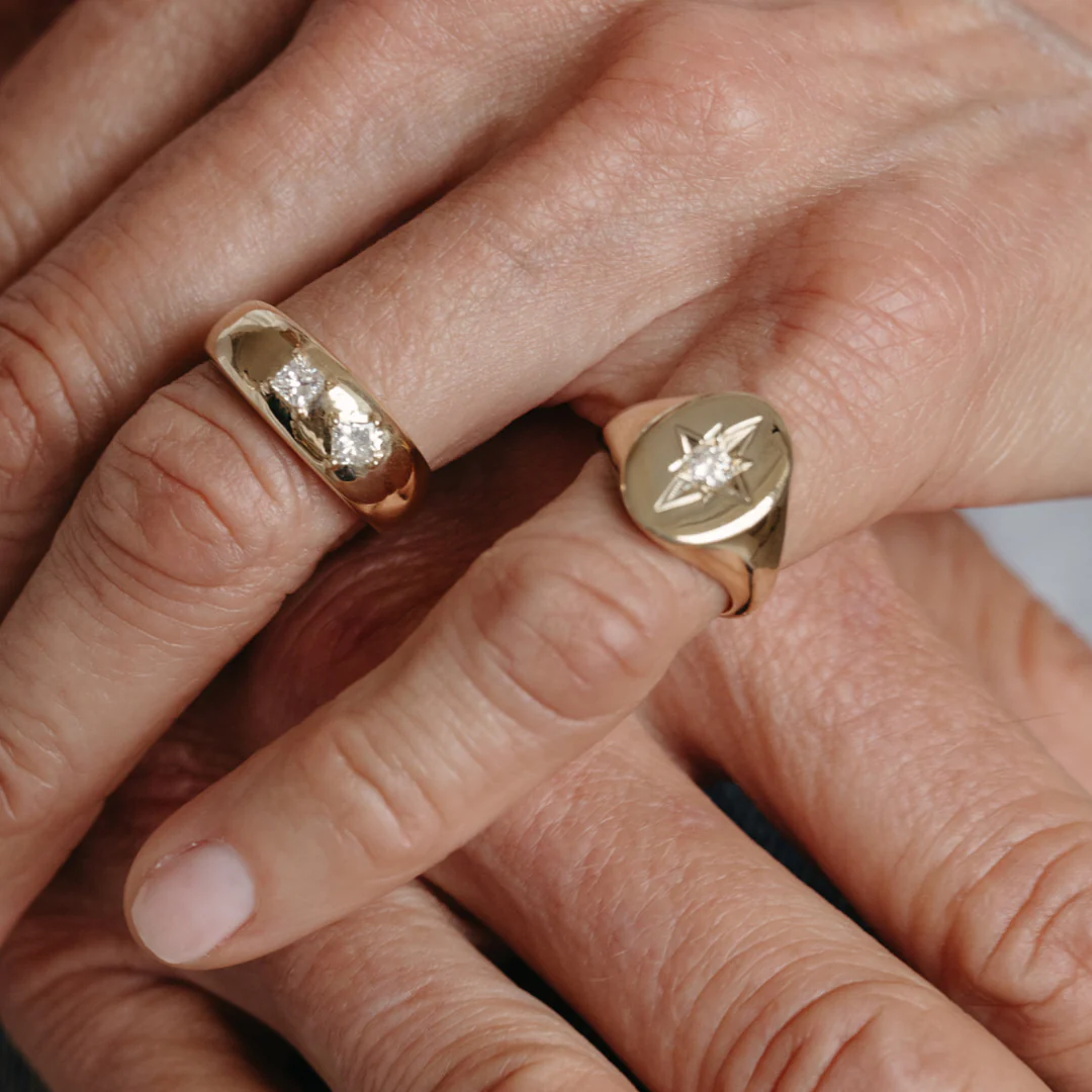 Grand Diamond North Star Signet Ring - Image 3