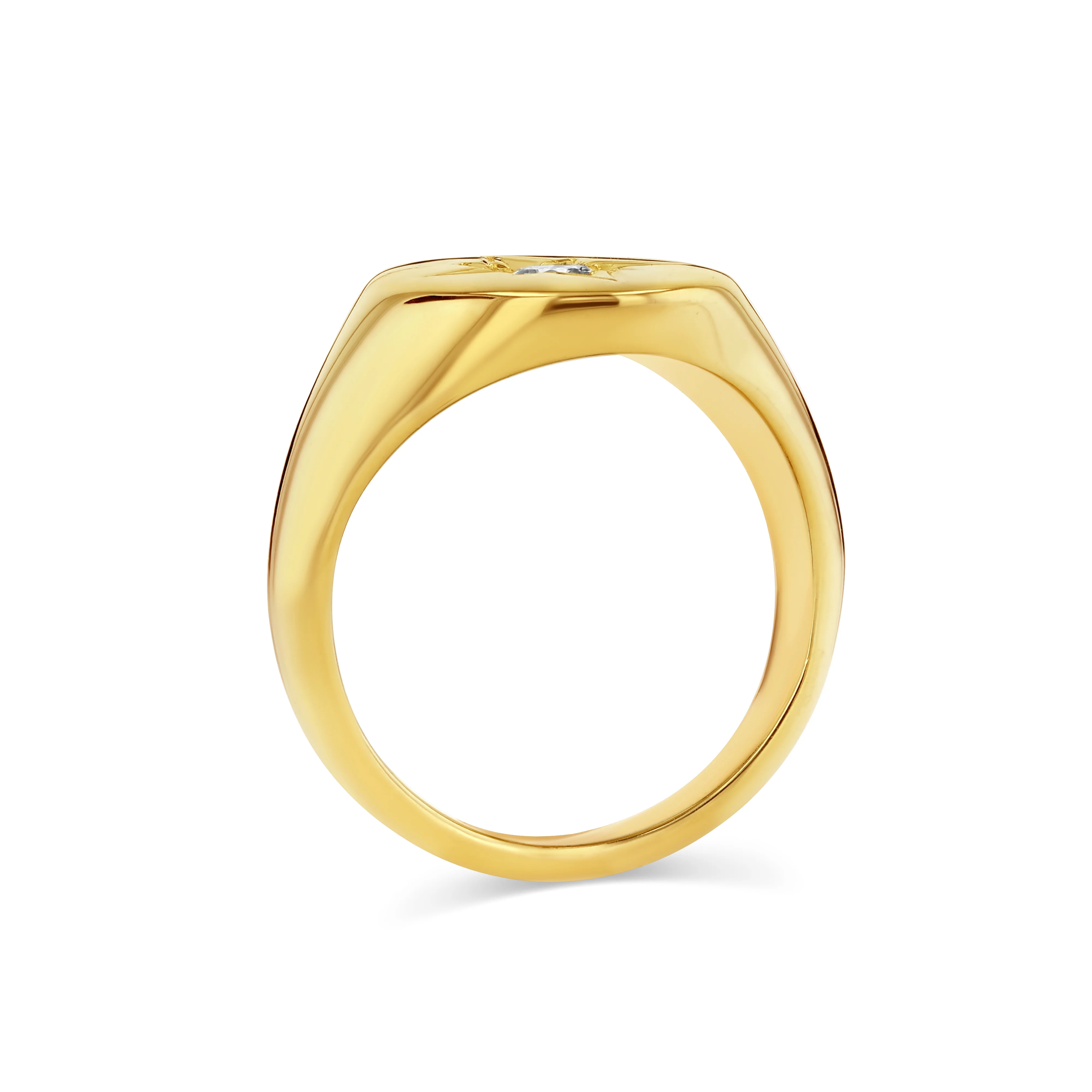 Grand Diamond North Star Signet Ring - Image 4