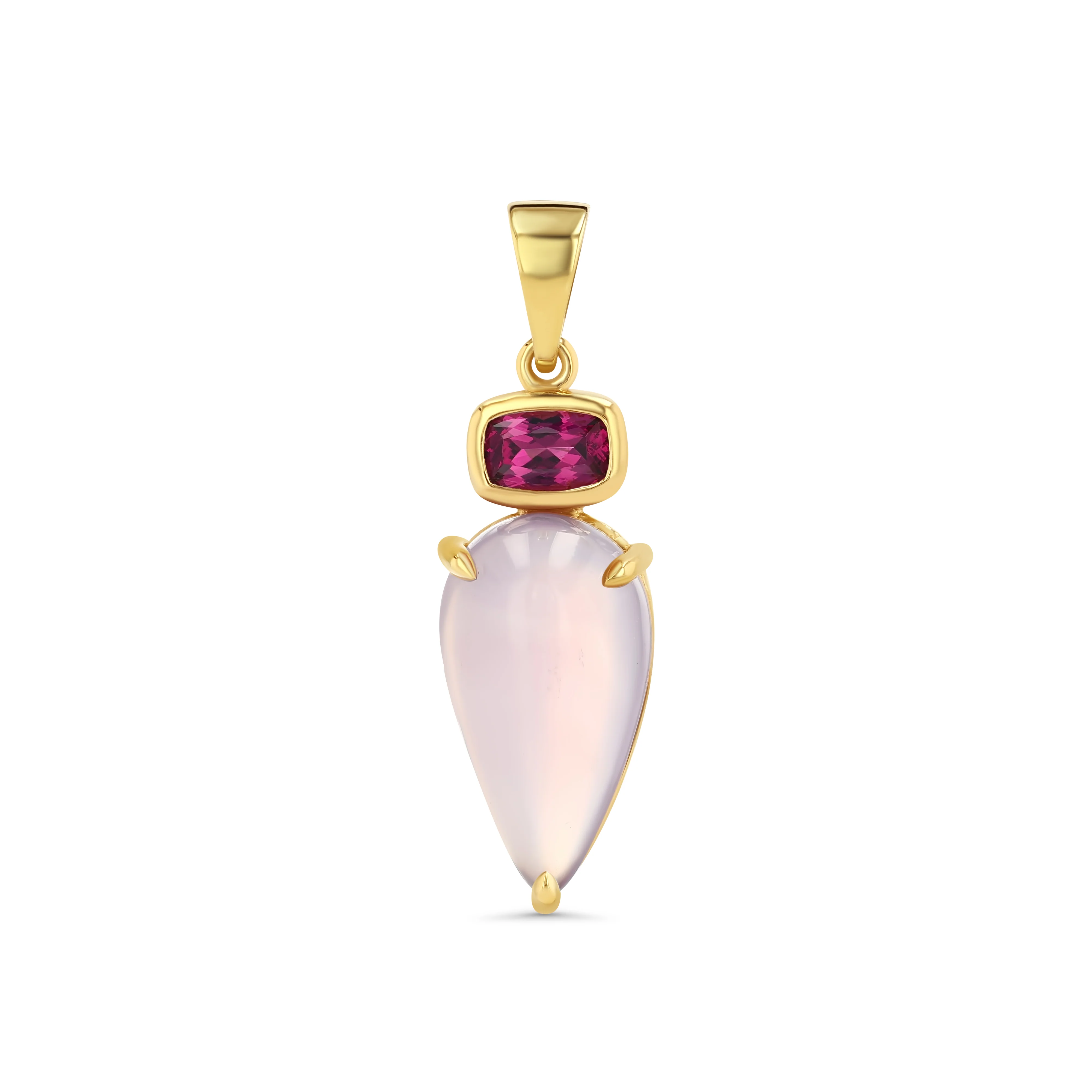 Grape Garnet and Chalcedony Vessel Charm