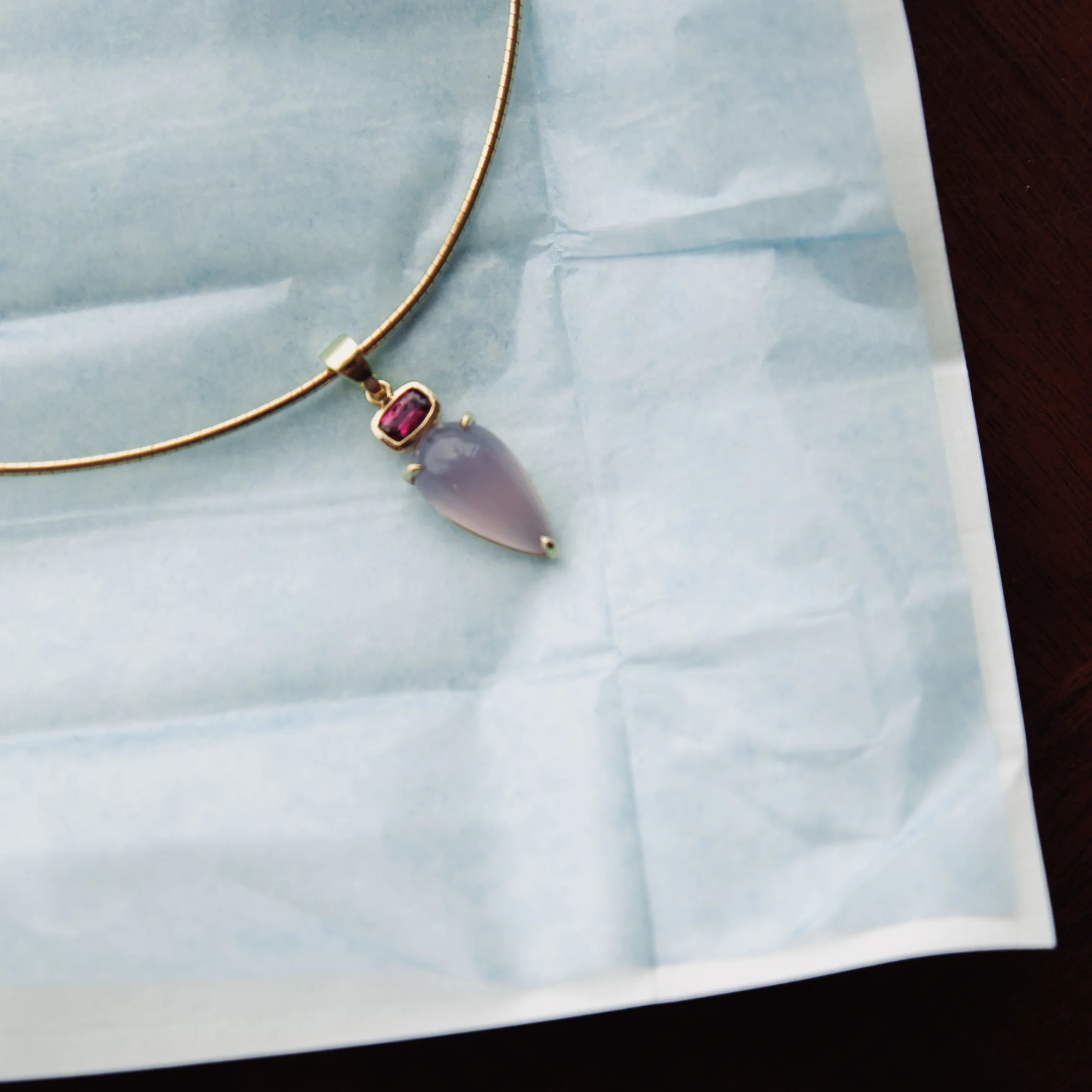 Grape Garnet and Chalcedony Vessel Charm - Image 3